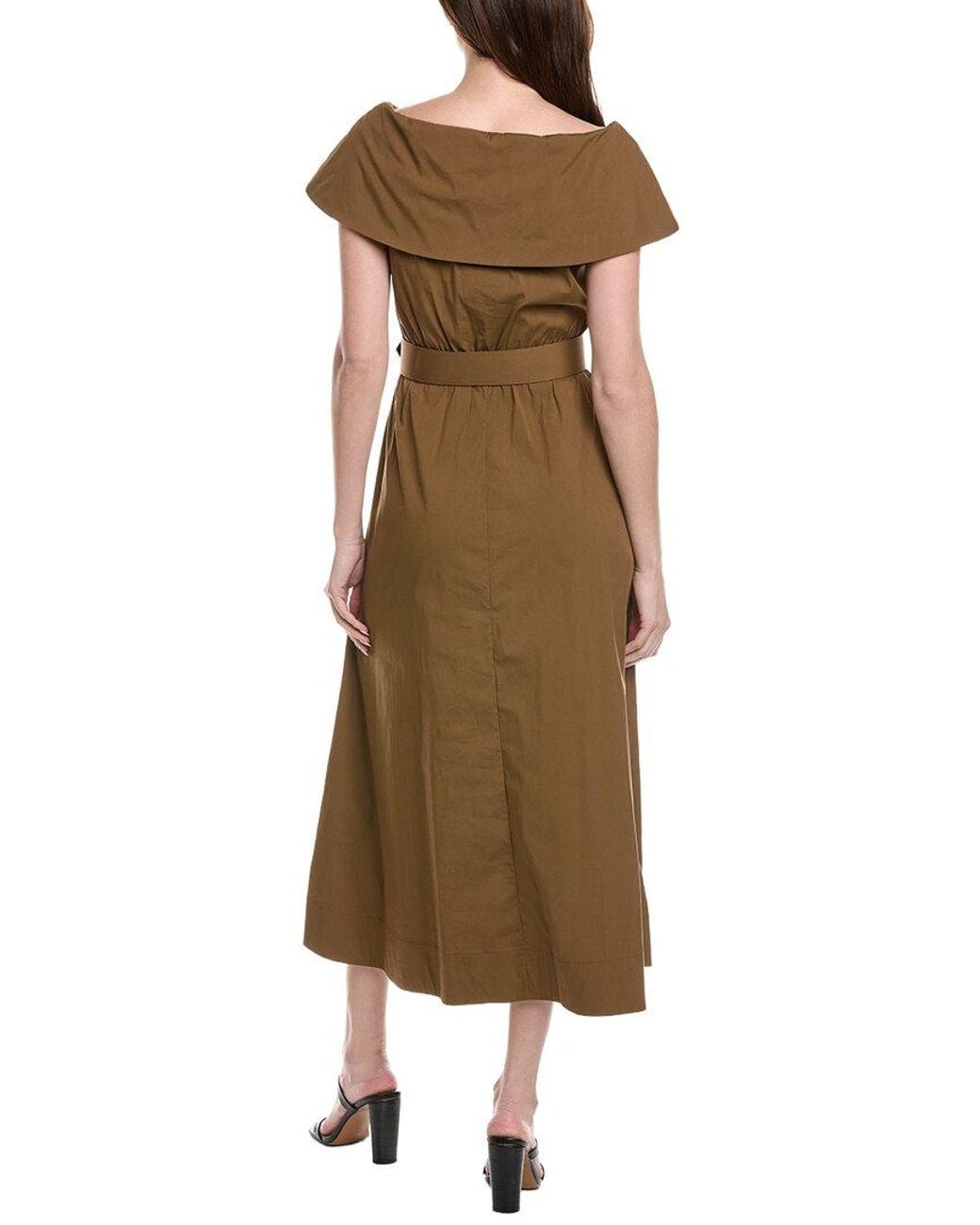 Lela Rose Brown Asymmetrical Cuff Dress
