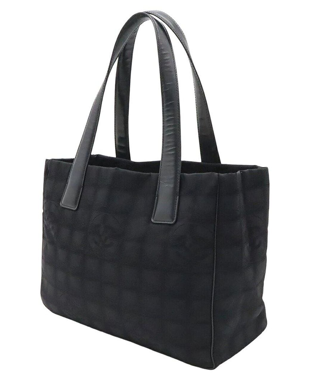 Chanel Black Nylon New Travel Line Tote Pm (Authentic Pre-Loved)