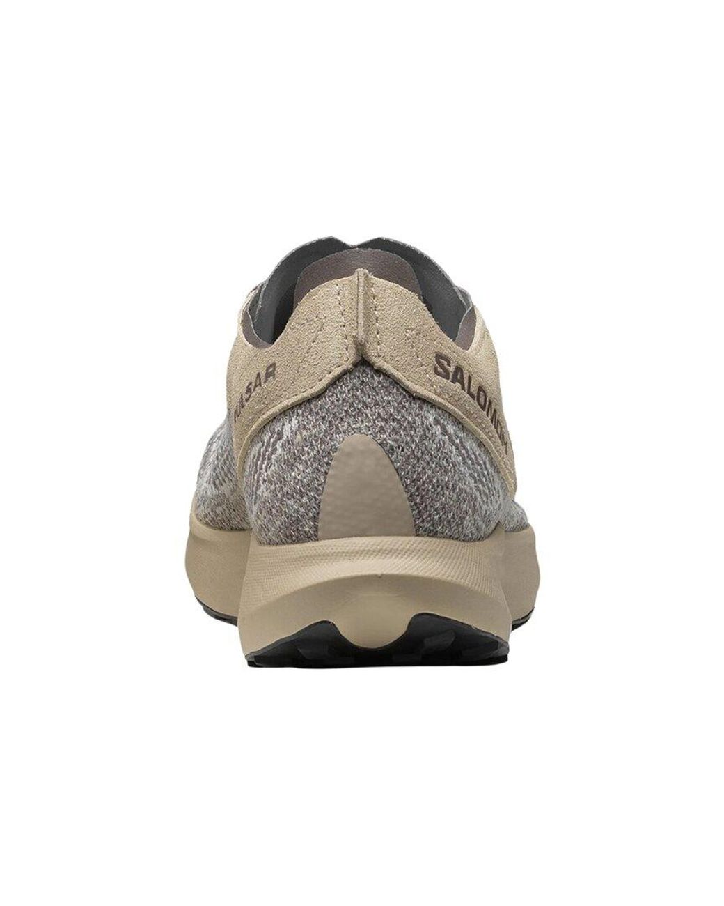 Salomon White Pulsar Prg Knit Leather Sneaker
