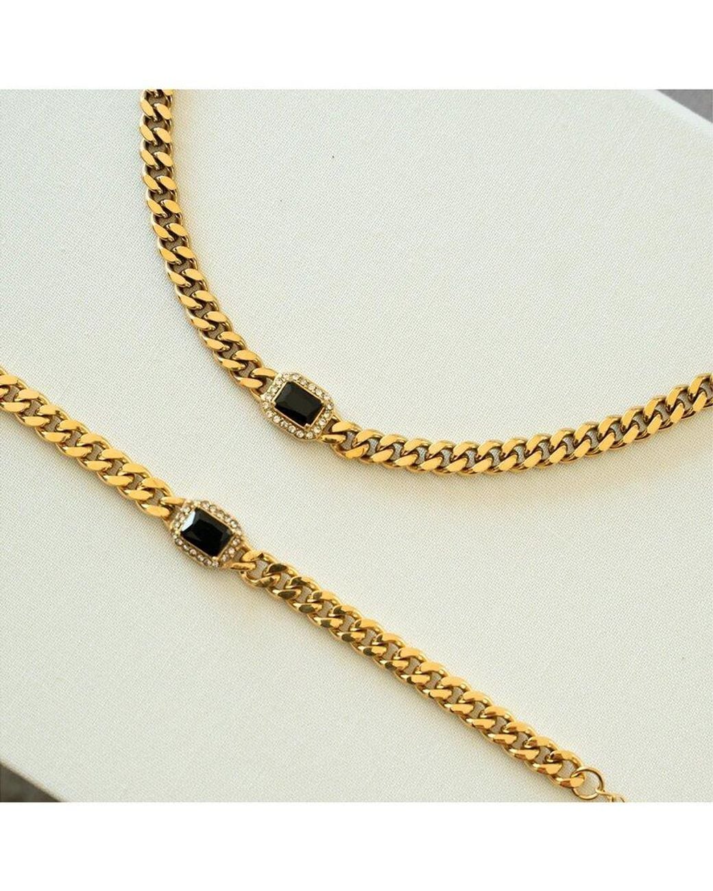 Jewels by Sunaina Metallic Nadine 18K Plated Stainless Steel Chain Necklace