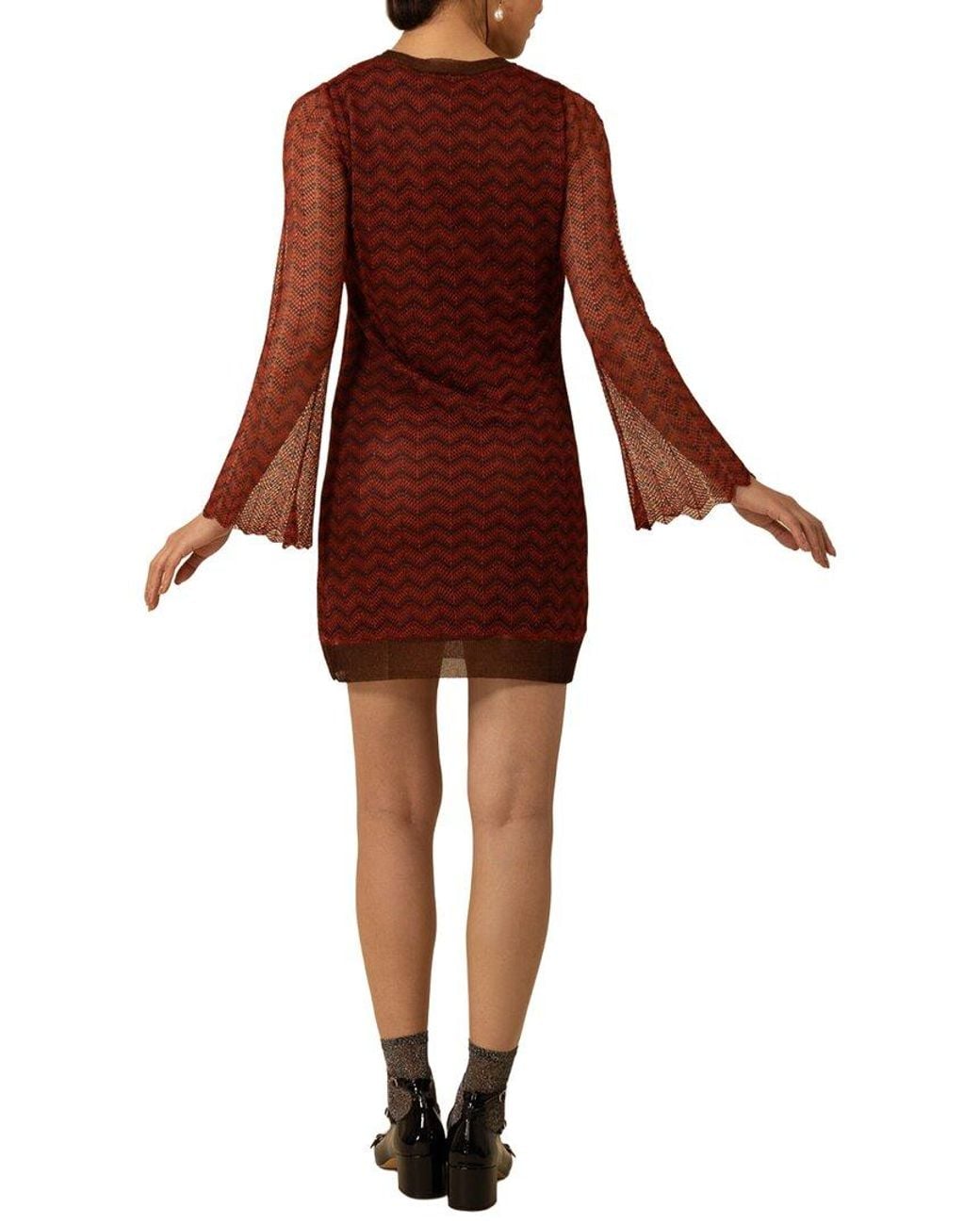 Hale Bob Red Boat Neck Dress
