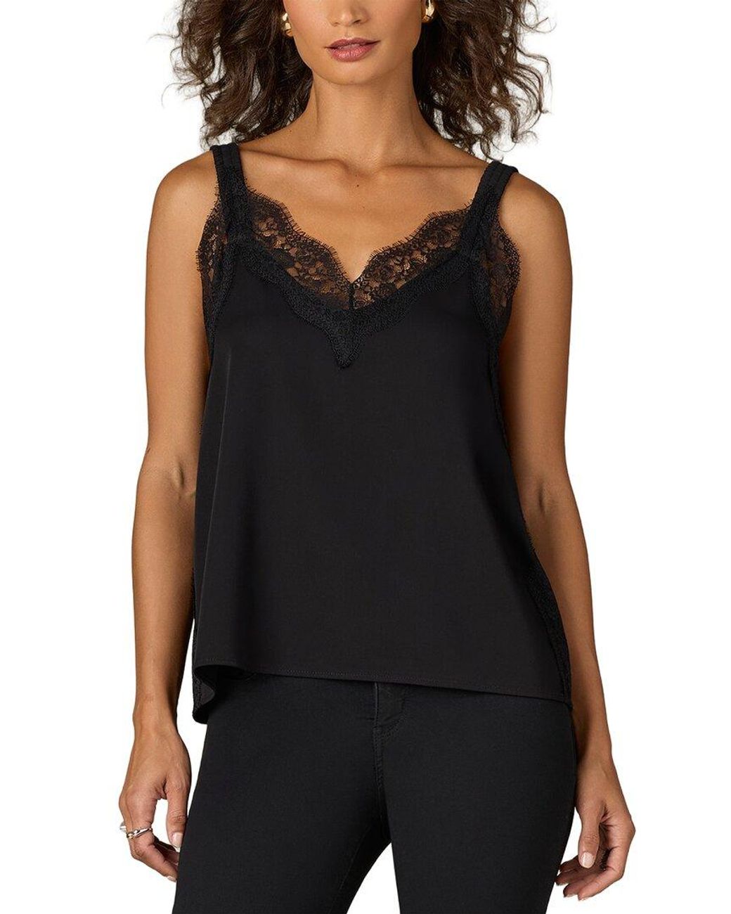 Wit & Wisdom Black Petite Woven Tank
