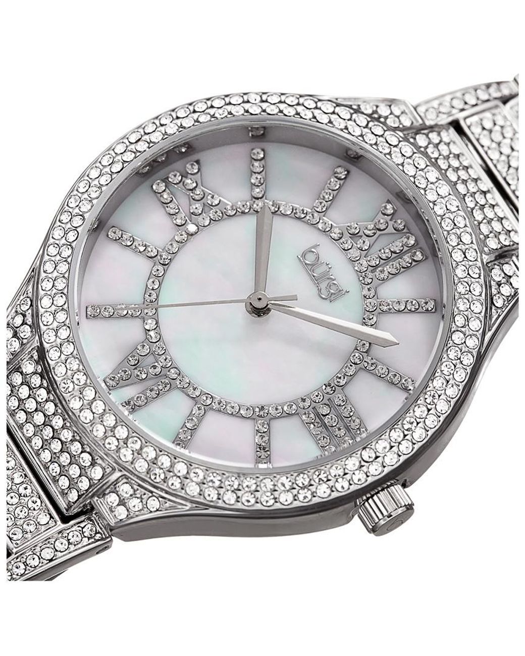 Burgi Gray Burgi Alloy Watch