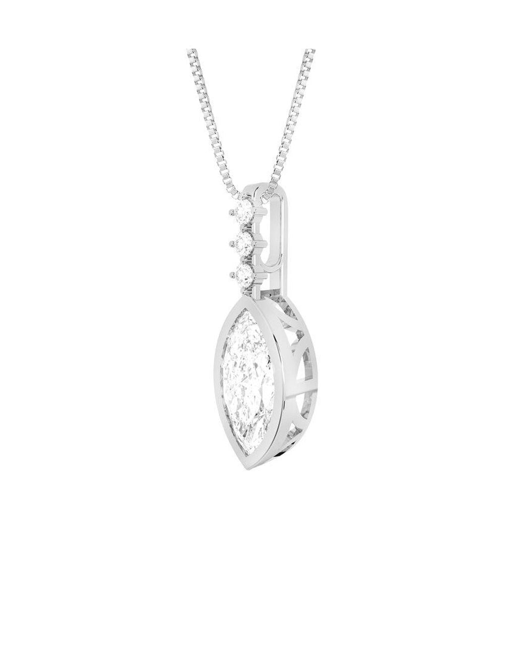 Amairah White 14K 3.00 Ct. Tw. Lab-Grown Diamond Pendant Necklace
