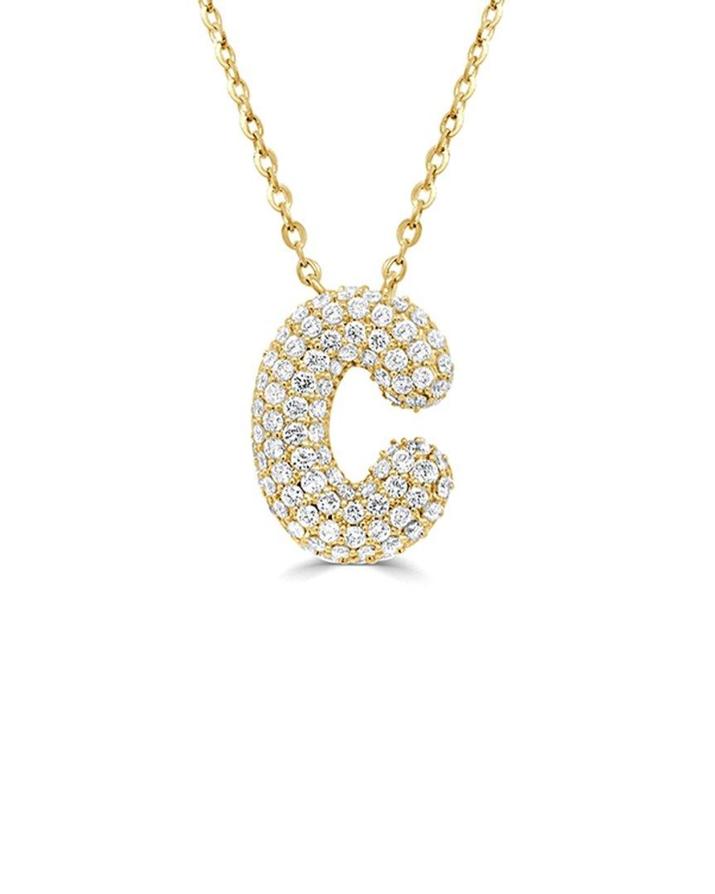 Sabrina Designs Metallic 14K 0.46 Ct. Tw. Diamond Initial Necklace