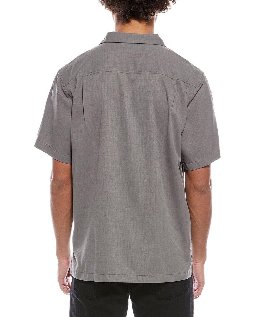 Tommy Bahama Gray Coastal Breeze Check Silk-Blend Shirt for men