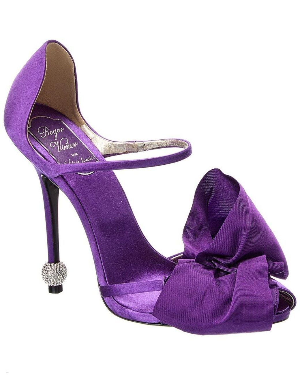 Roger Vivier Purple Satin Sandal