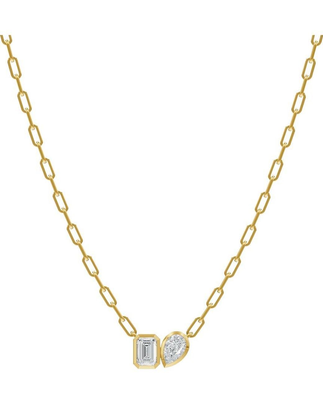 Lab Grown Diamonds Metallic 18K Over 1.70 Ct. Tw. Lab-Grown Diamond Necklace