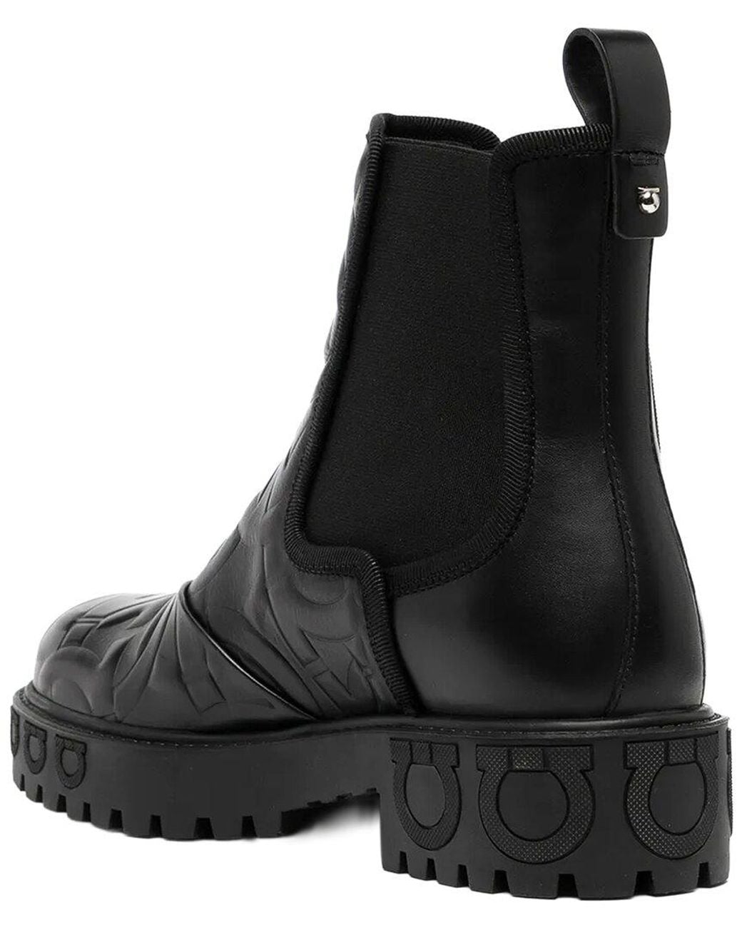 Ferragamo Black Varsi Leather Bootie