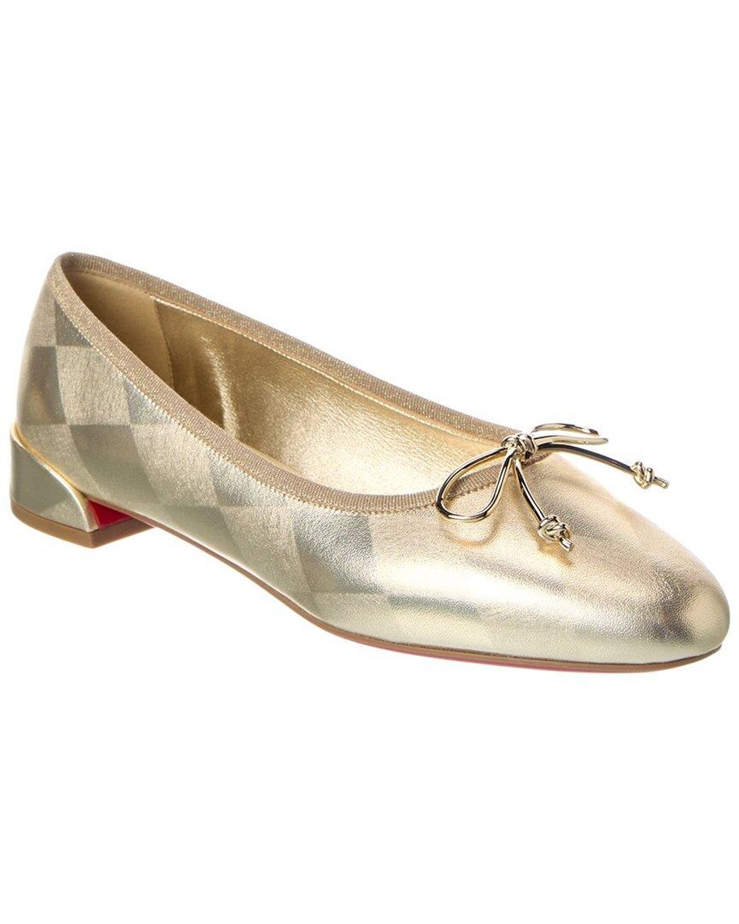 Christian Louboutin Natural Sweetie Jane Leather Flat