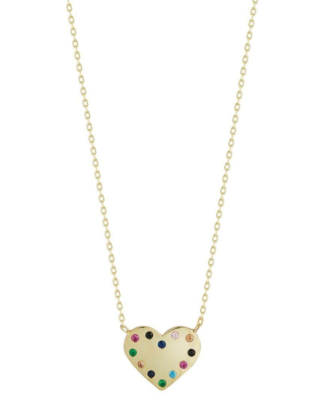 Sphera Milano Metallic 14K Over Cz Heart Necklace