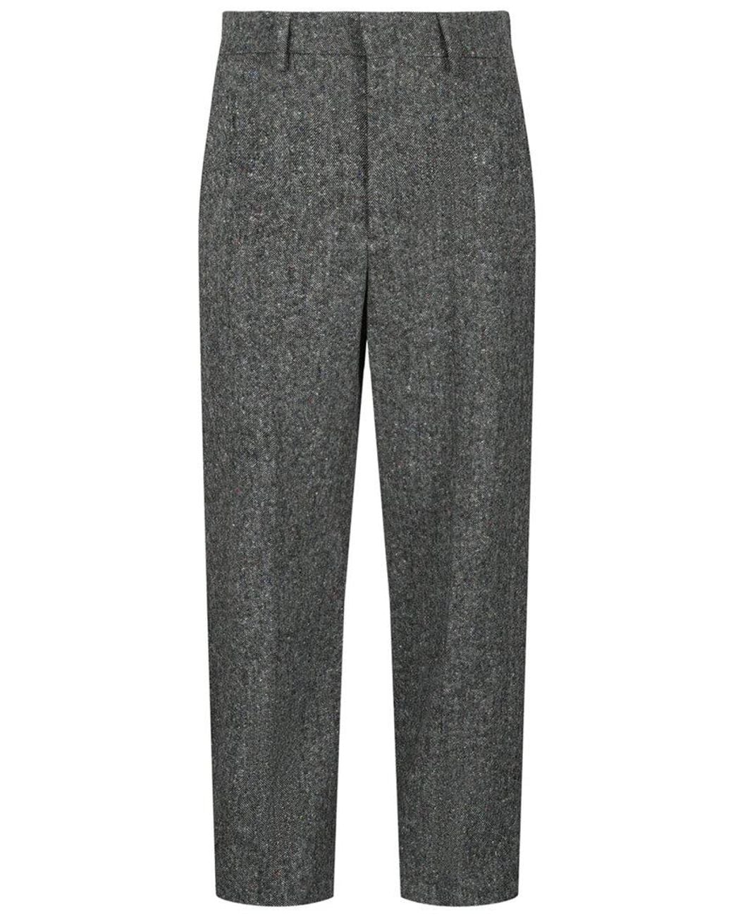 Valentino Gray Wool-Blend Pant for men