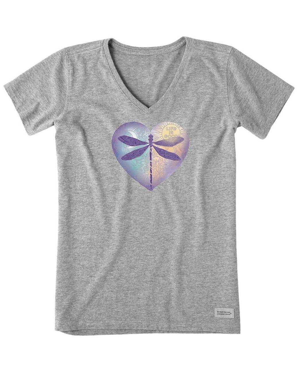 Life Is Good. Gray Crusher Lite T-Shirt