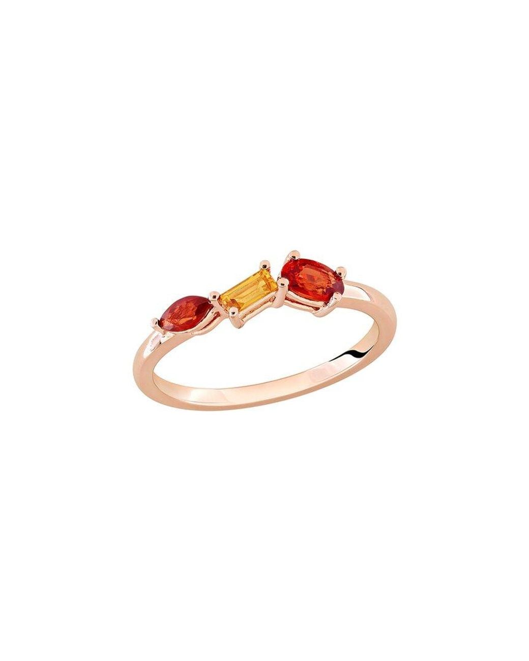 Rina Limor Pink 0.59 Ct. Tw. Multi-Color Sapphire Three-Stone Ring