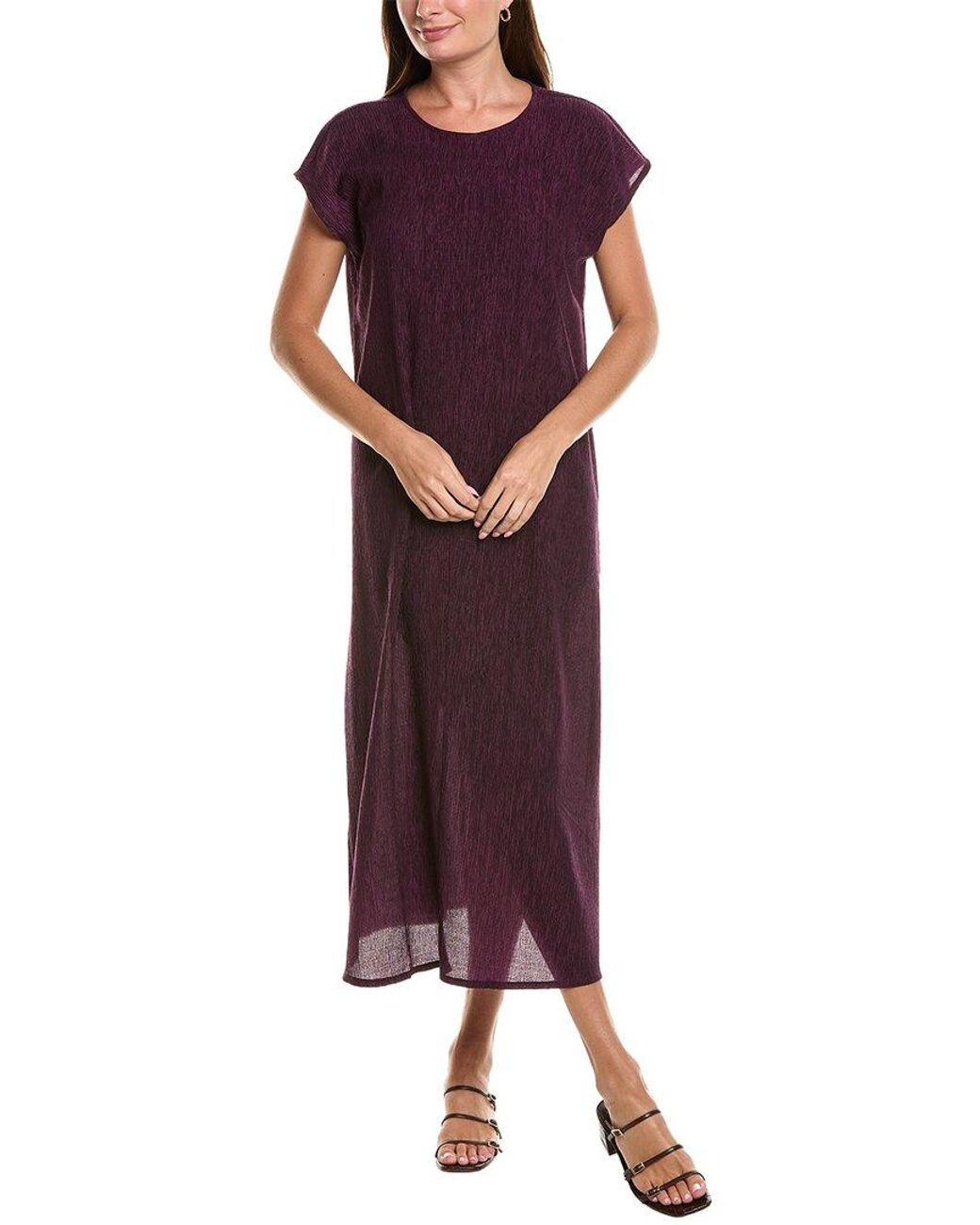 Eileen Fisher Red Round Neck Dress