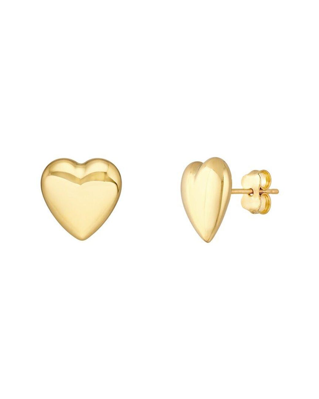 HAWLEY ST Metallic 14K Heart Earrings
