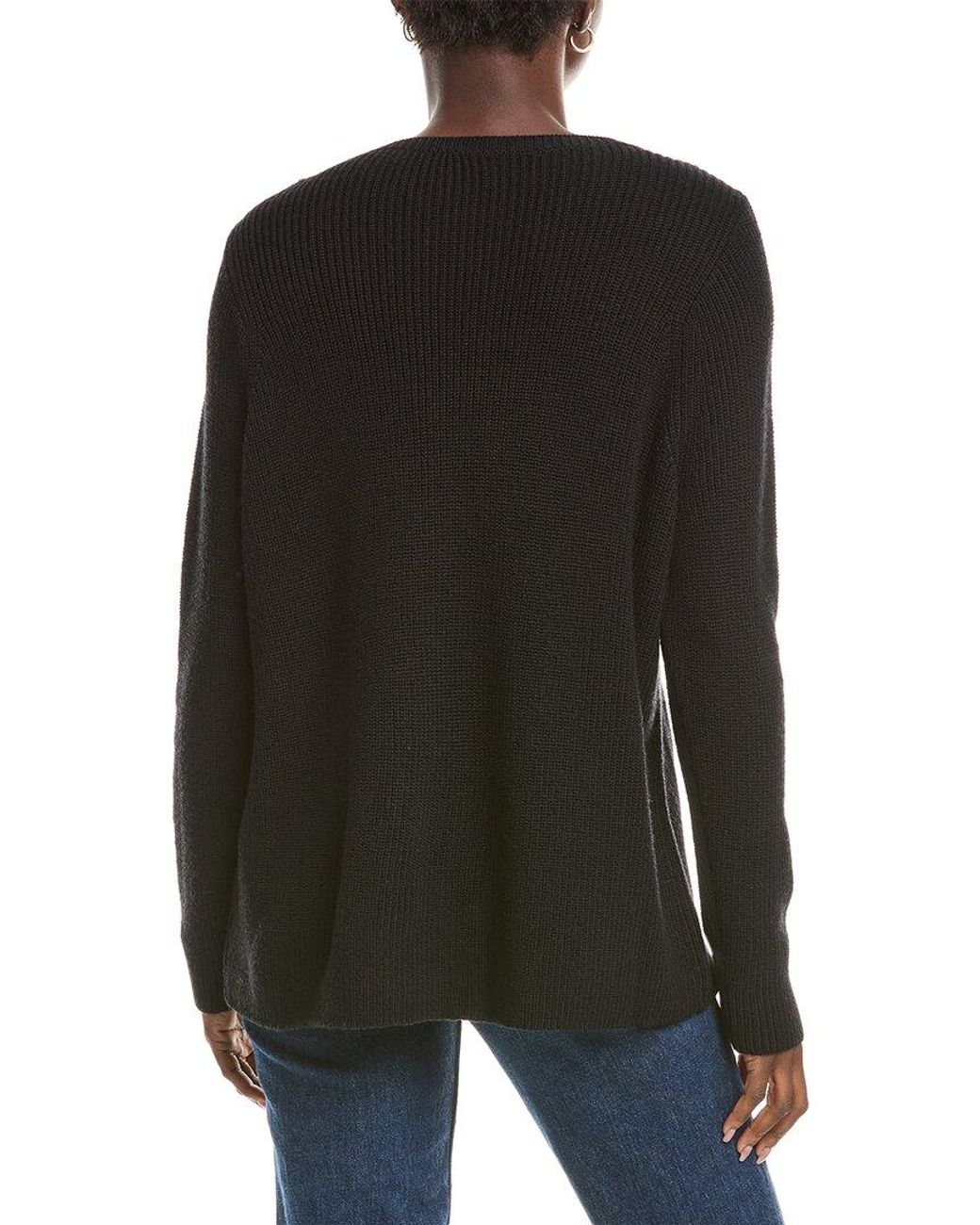 Eileen Fisher Black Wool Pullover