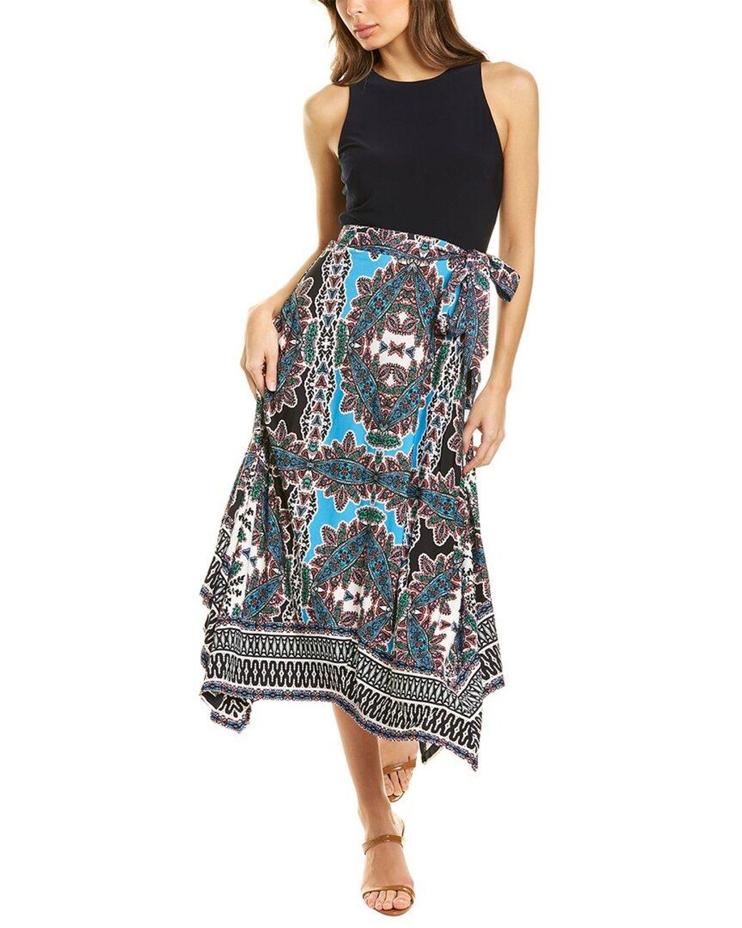 Vince Camuto Handkerchief Midi Dress in Blue Lyst