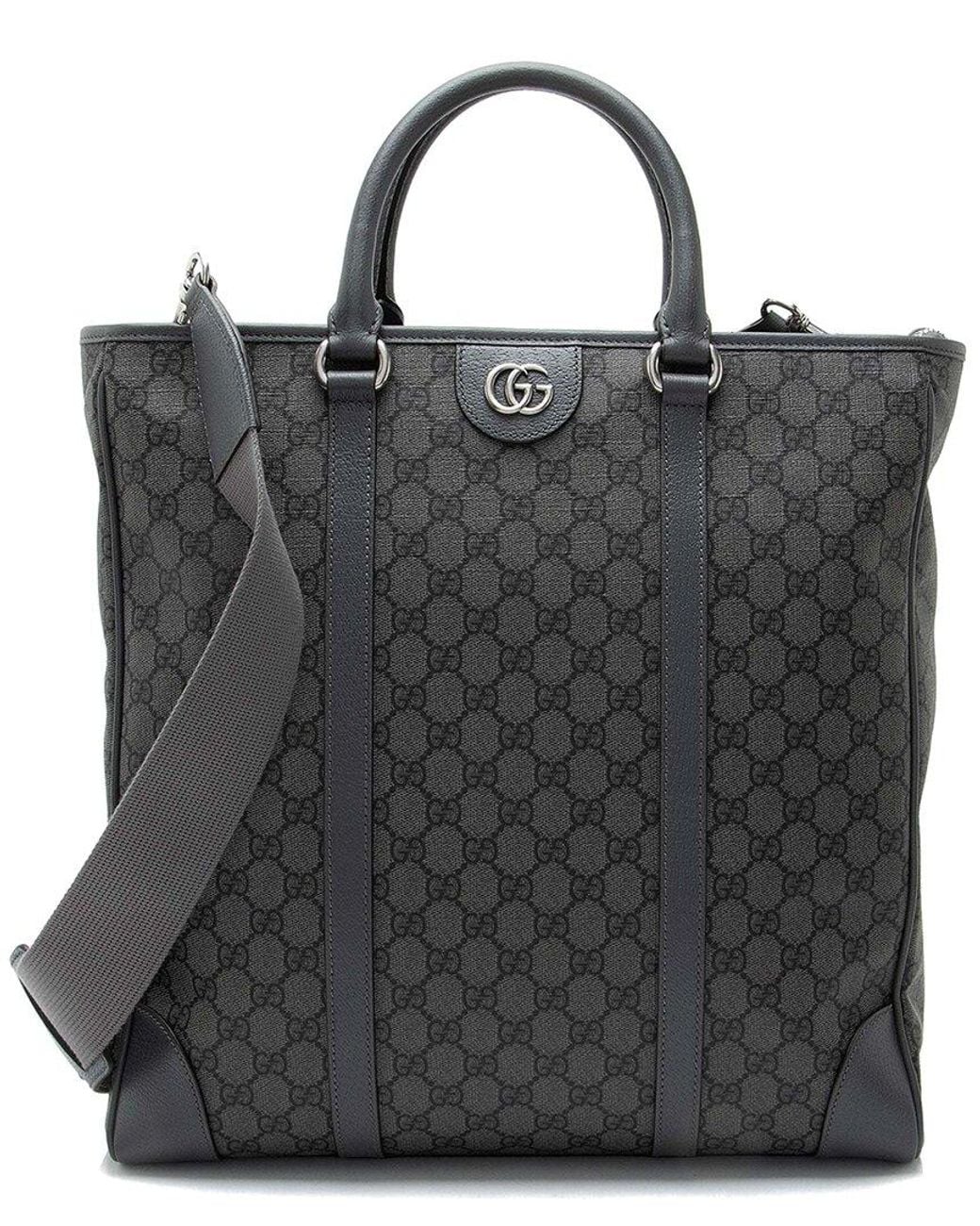 Gucci Black GG Supreme Ophidia Vertical Medium Tote (authentic Pre-loved)