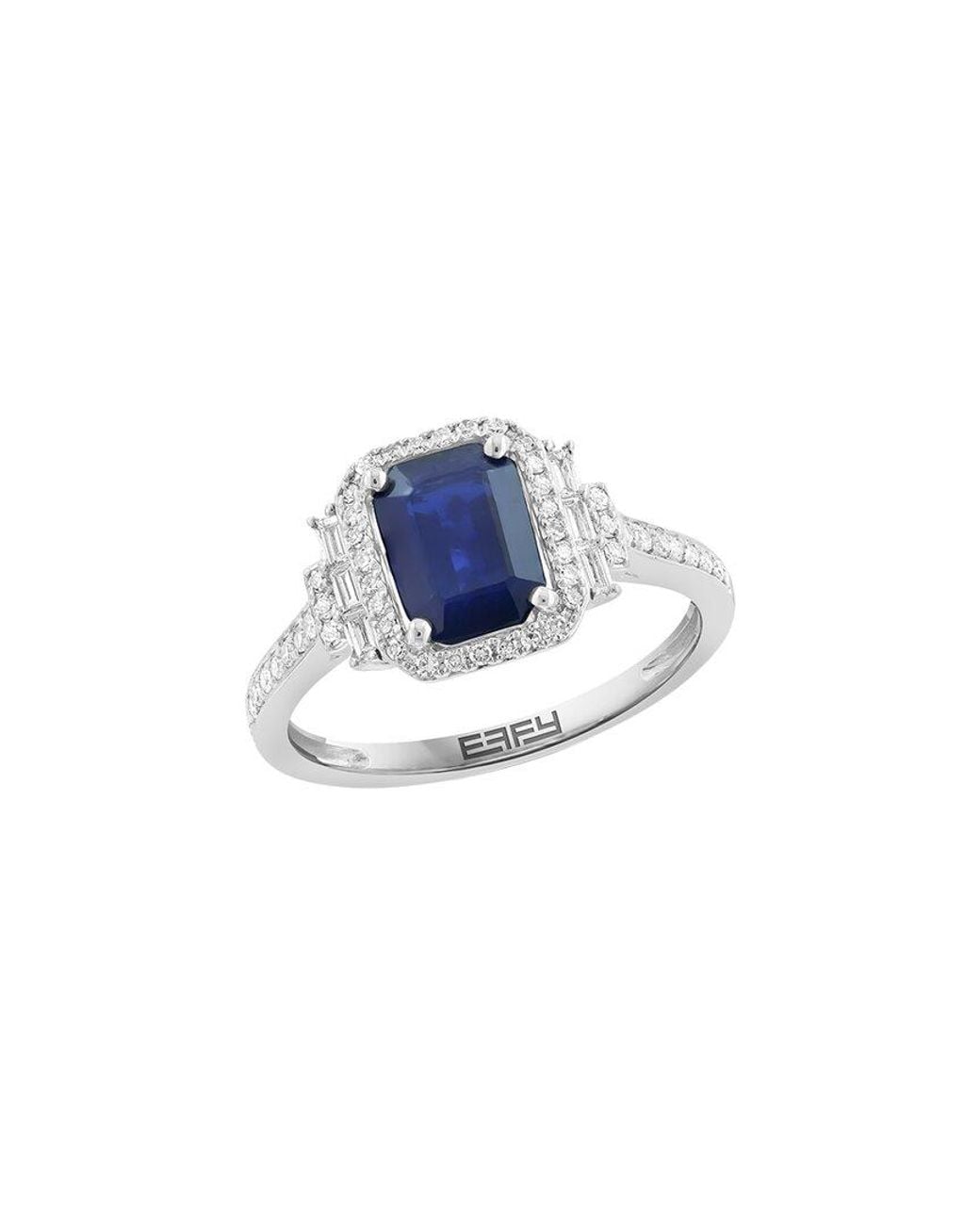 Effy Fine Jewelry Blue 14K 1.80 Ct. Tw. Diamond & Sapphire Ring