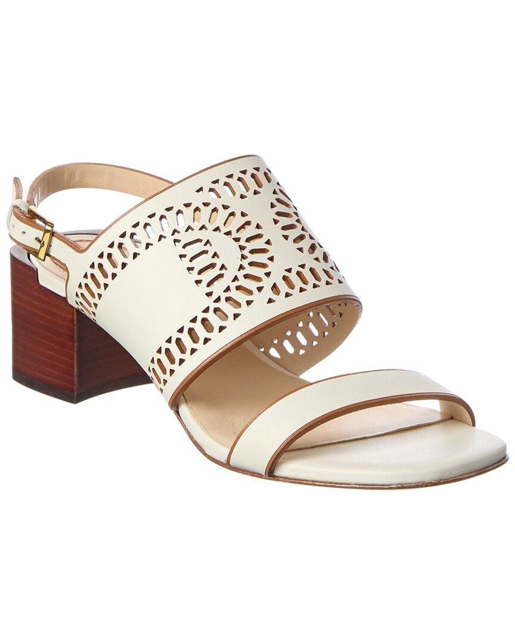 Tod's White Leather Sandal