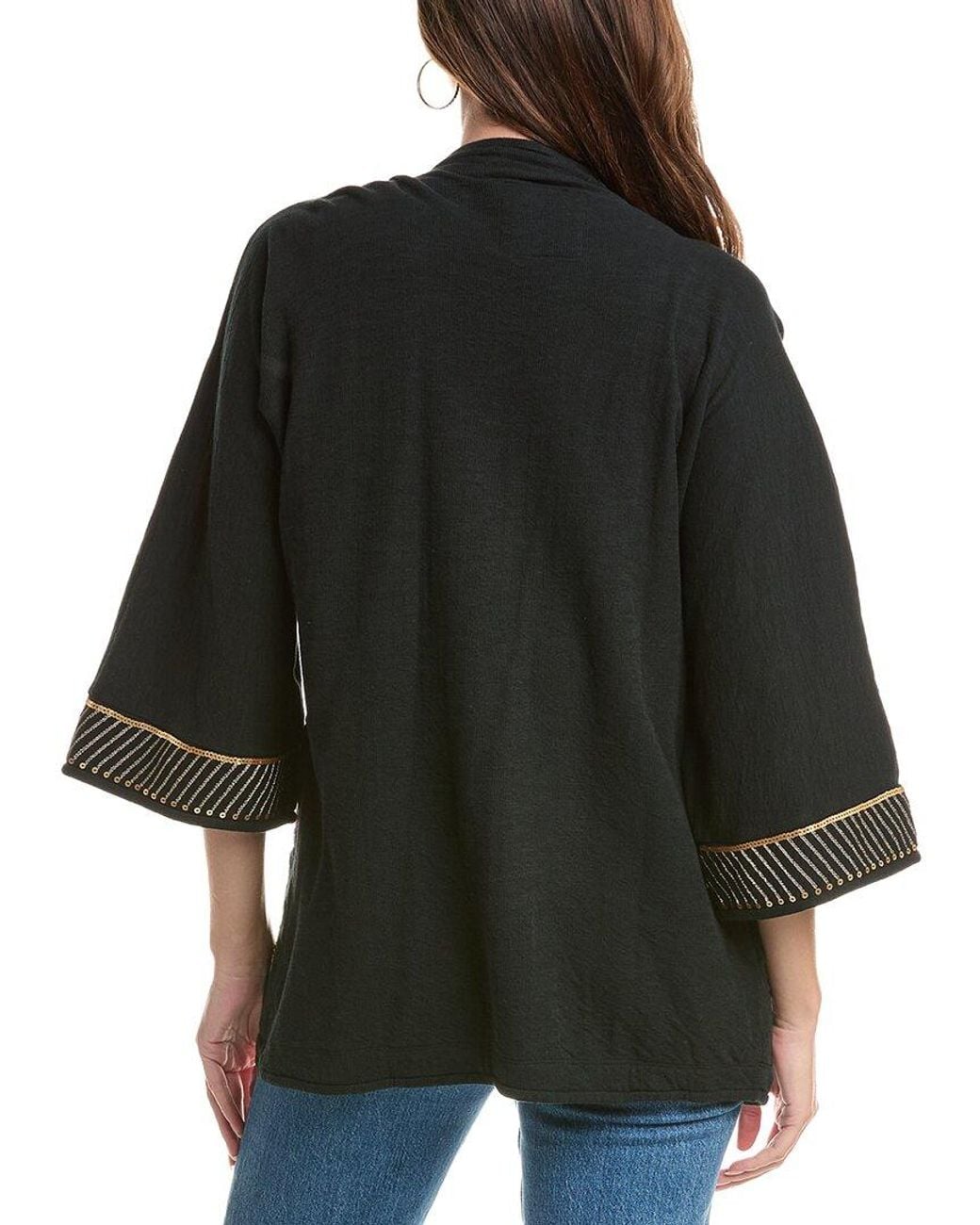 Johnny Was Black Biya Short Kimono