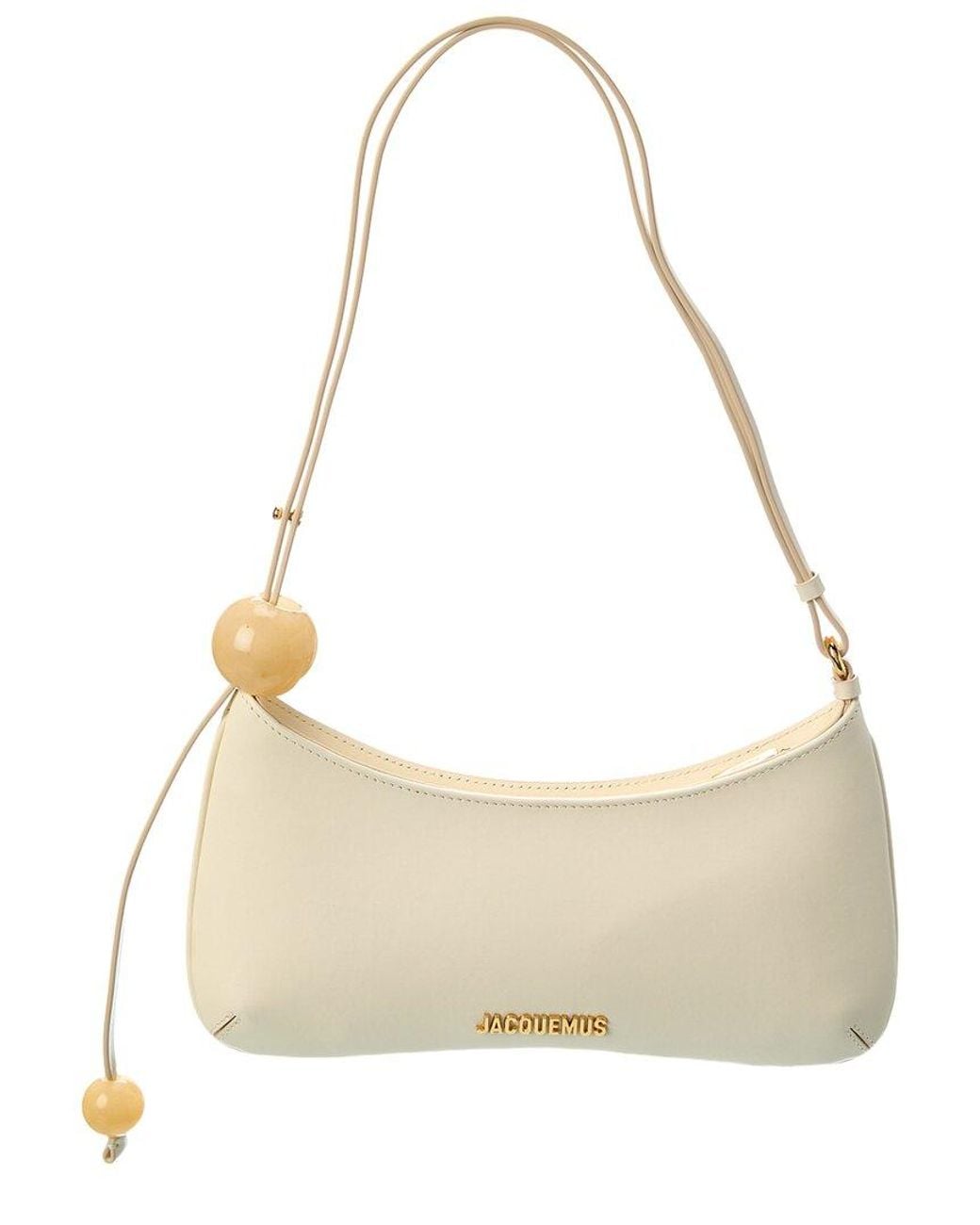 Jacquemus Natural Le Bisou Perle Leather Hobo Bag