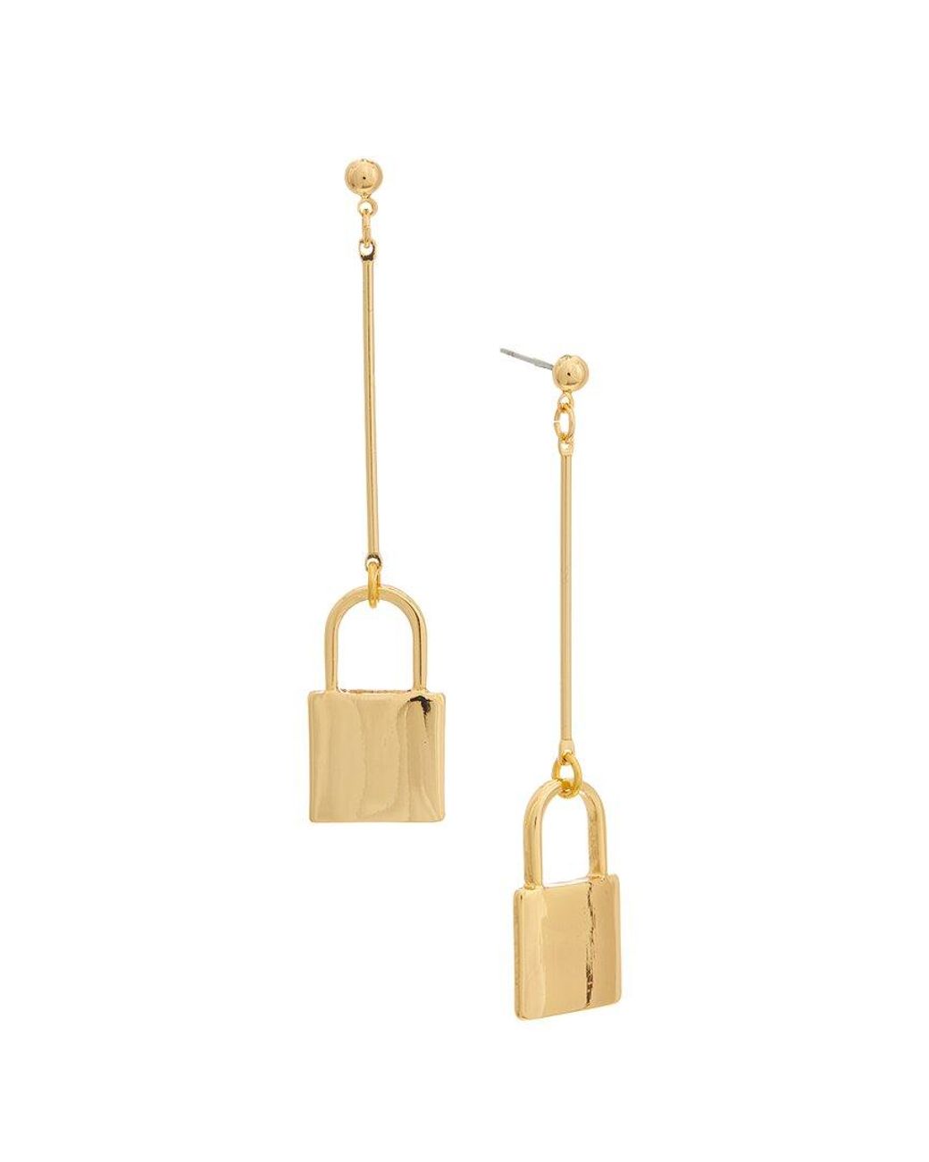 Kenneth Jay Lane Metallic 18K Plated Dangle Earrings