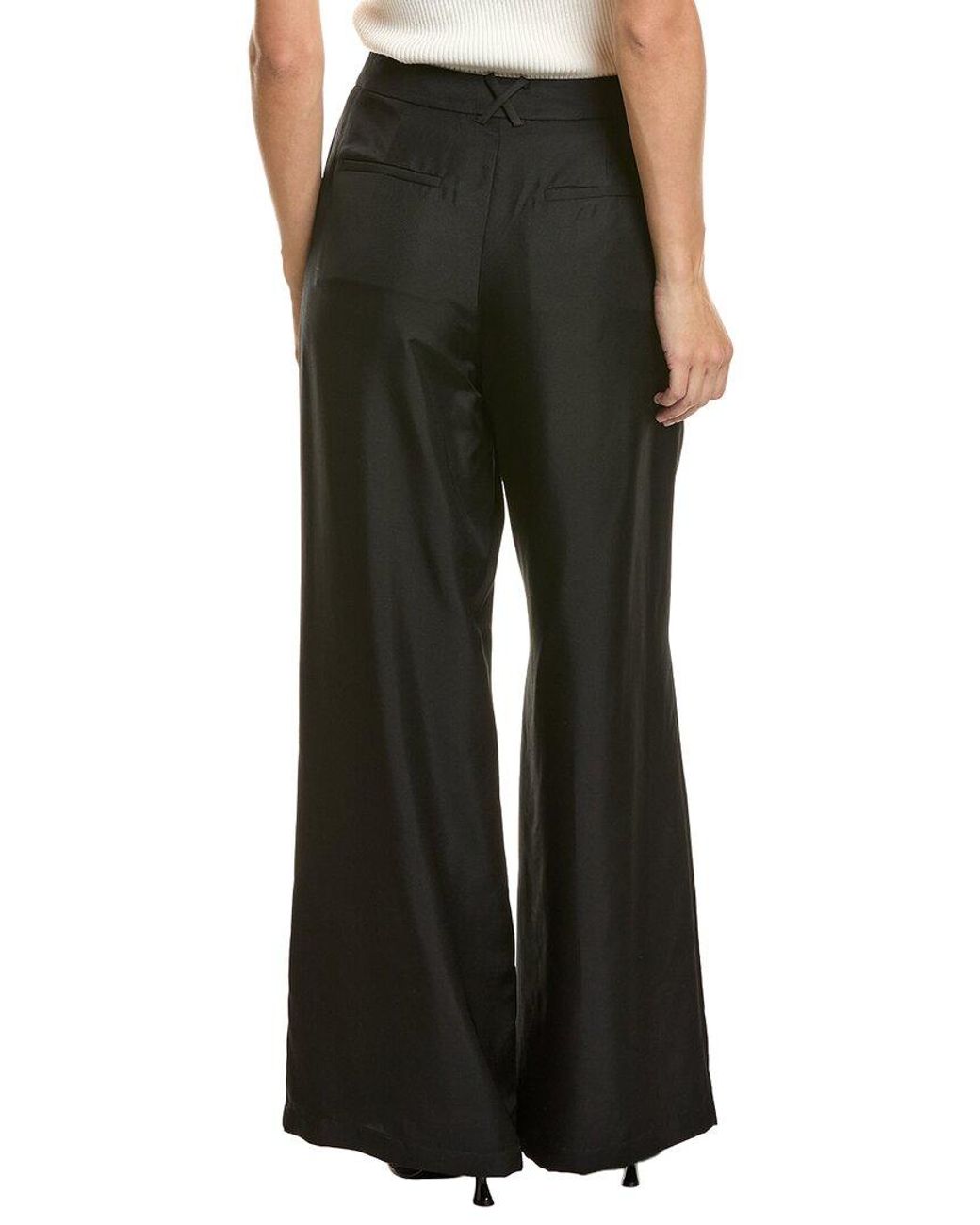 Toccin Black Solara Pleated Wide Leg Trouser