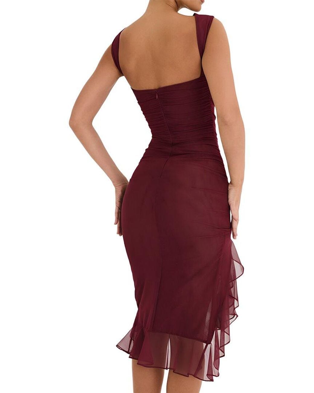 LOEY Red Midi Dress