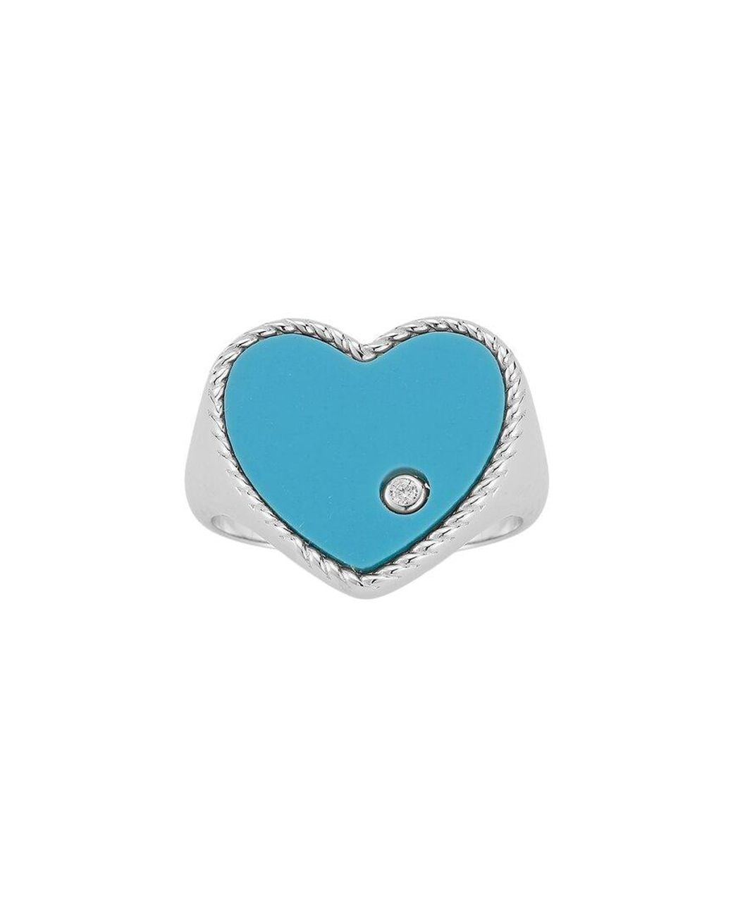 Glaze Jewelry Blue Plated Cz Ring