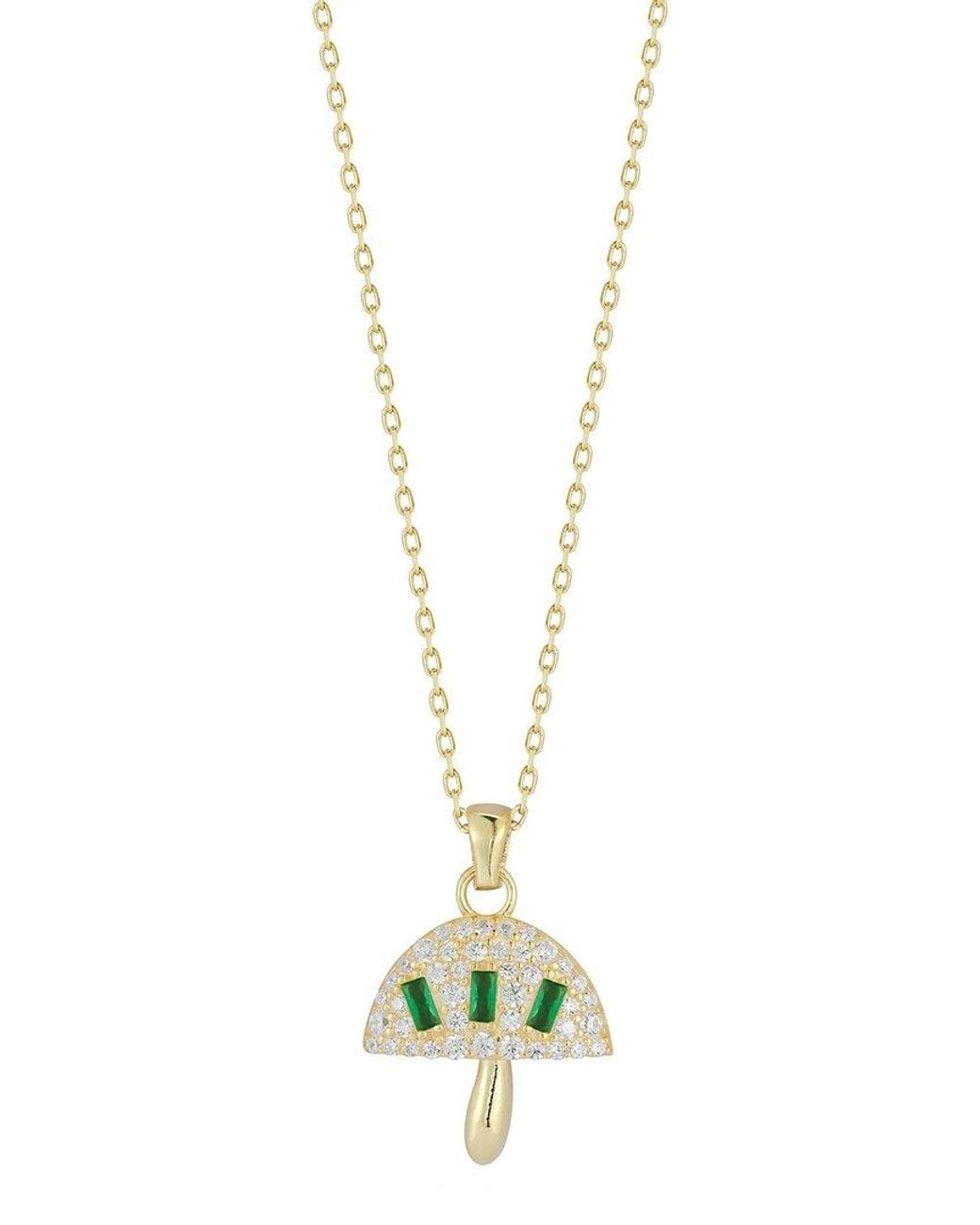 Sphera Milano Metallic 14K Over Cz Mushroom Necklace