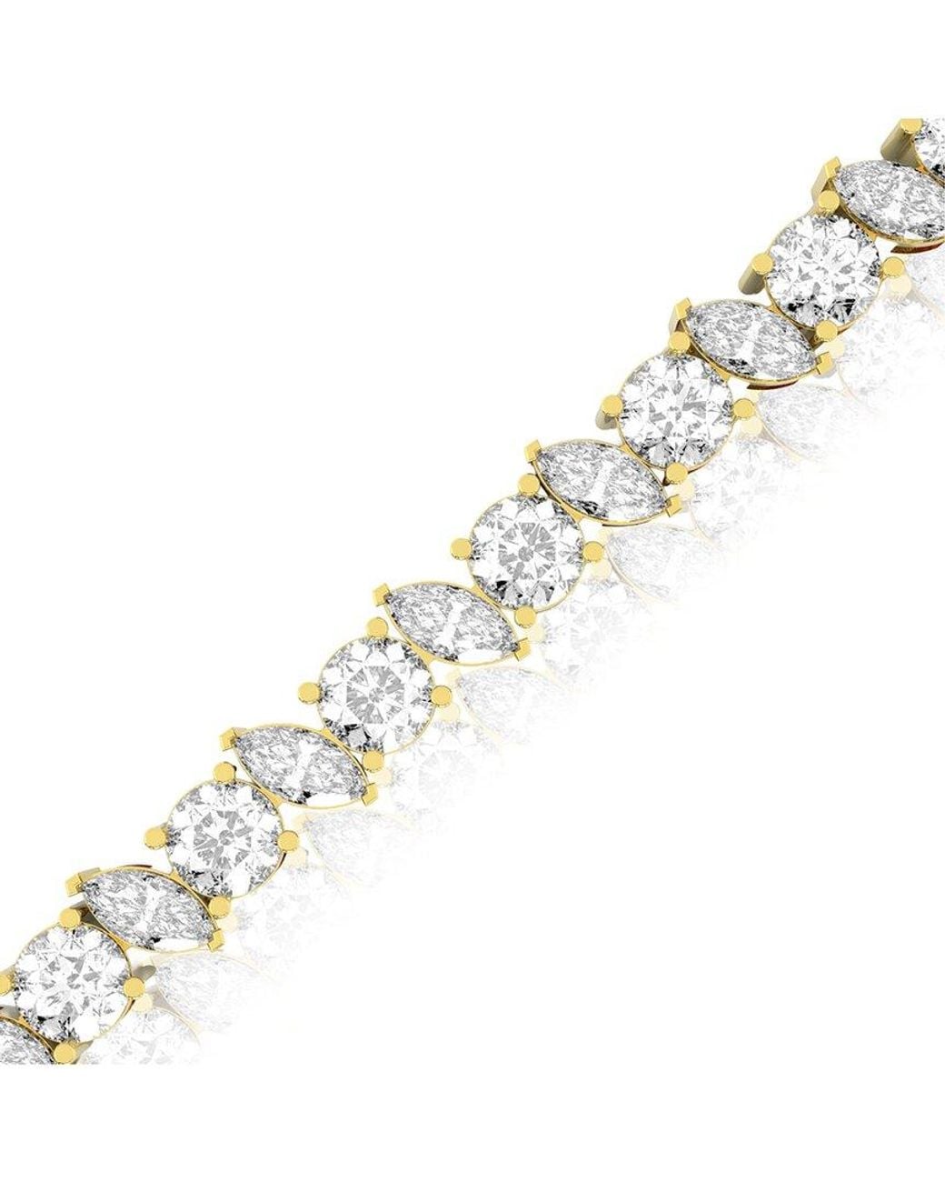 Amairah Metallic 14K 10.00 Ct. Tw. Lab-Grown Diamond Tennis Bracelet