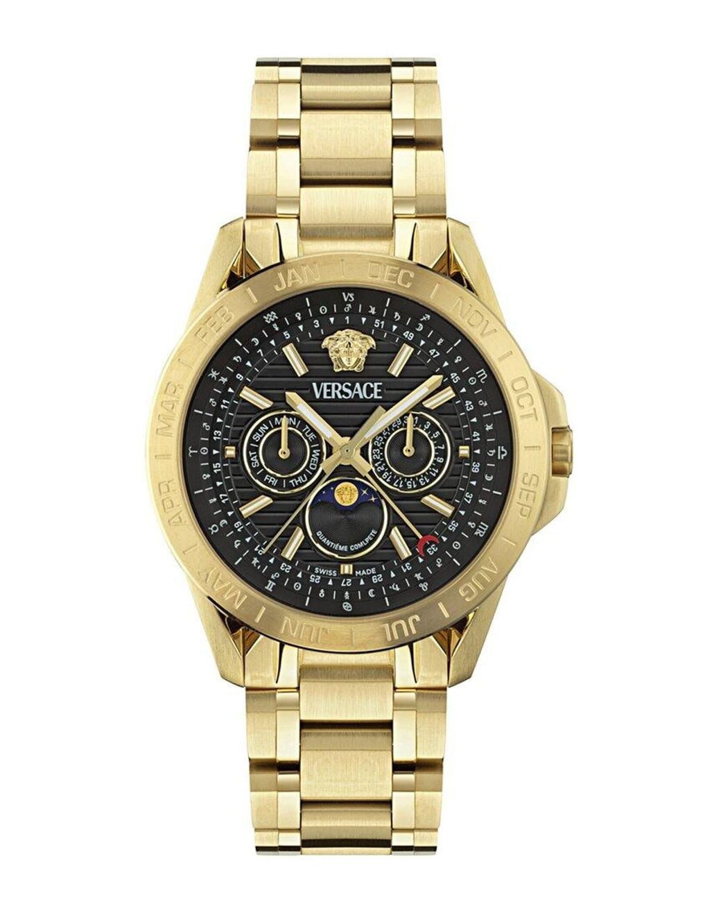 Versace Metallic V-Galaxy Moonphase Watch for men