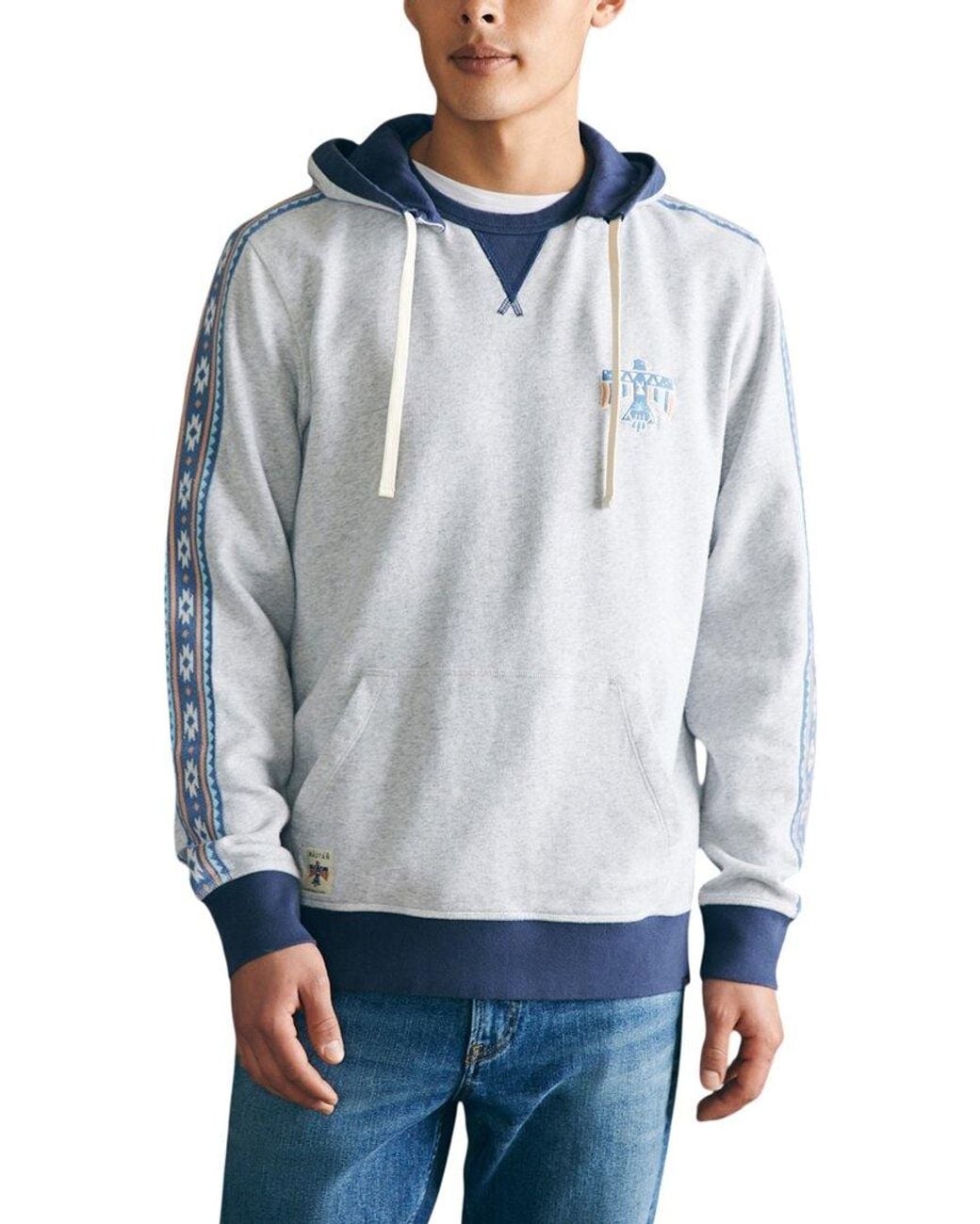 Faherty Brand Gray Spy Surf Hoodie for men