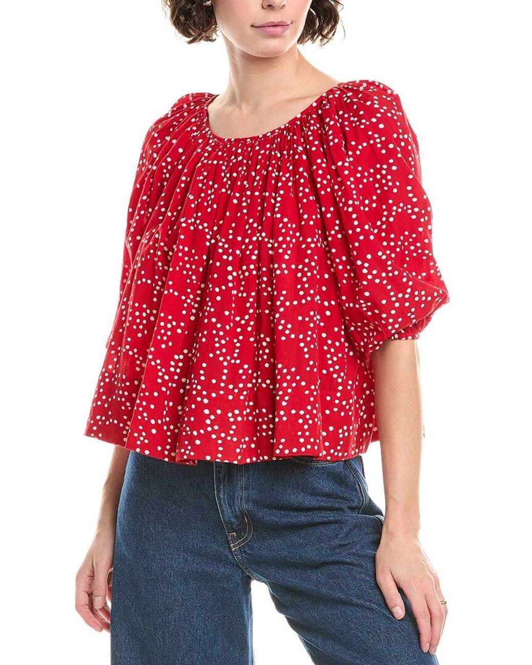 Madewell Shirred Puff Sleeve Top