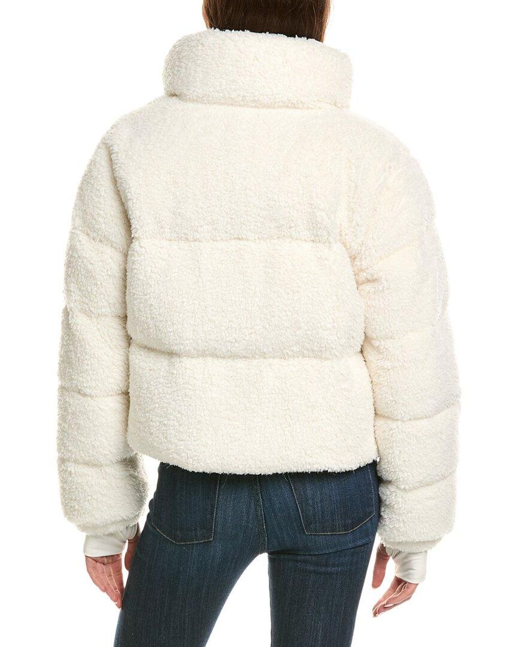 Sam. White Down Sherpa Puffer Jacket