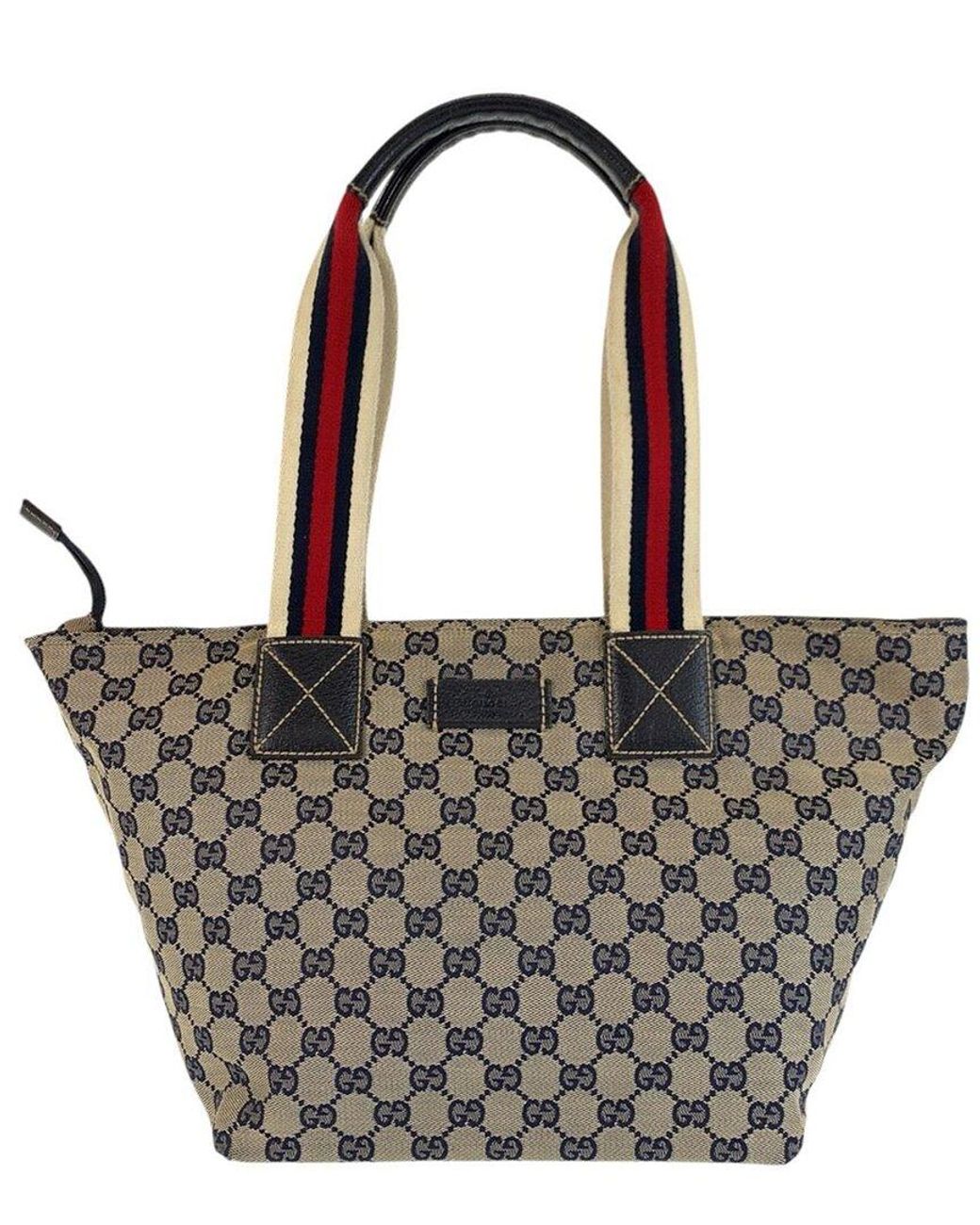 Gucci Black Gg Canvas Tote (Authentic Pre-Loved)