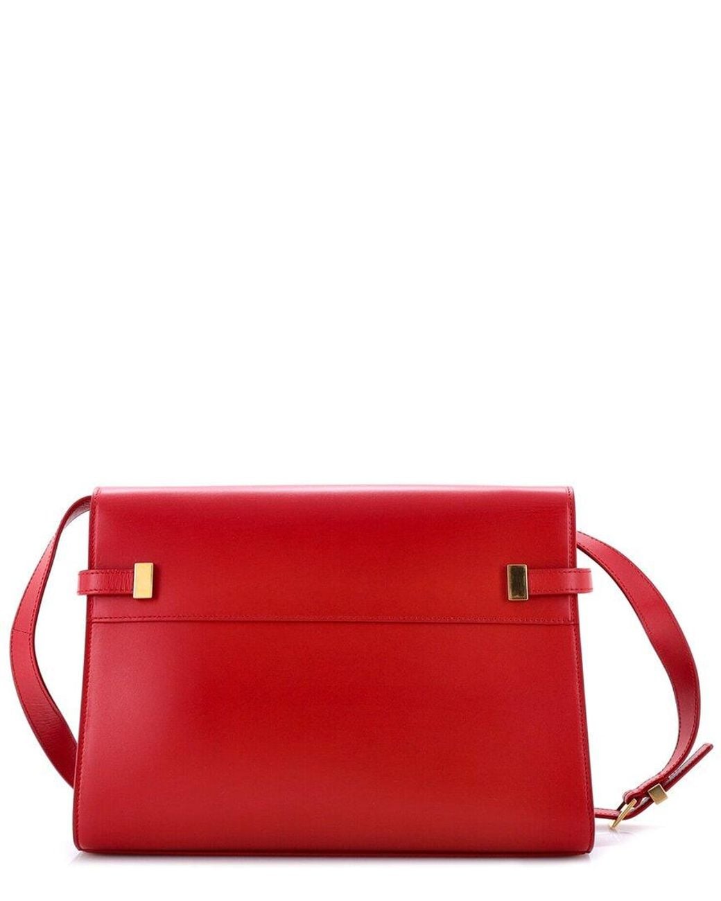 Saint Laurent Red Sheep Leather Manhattan Shoulder Bag Medium (Authentic Pre- Loved)
