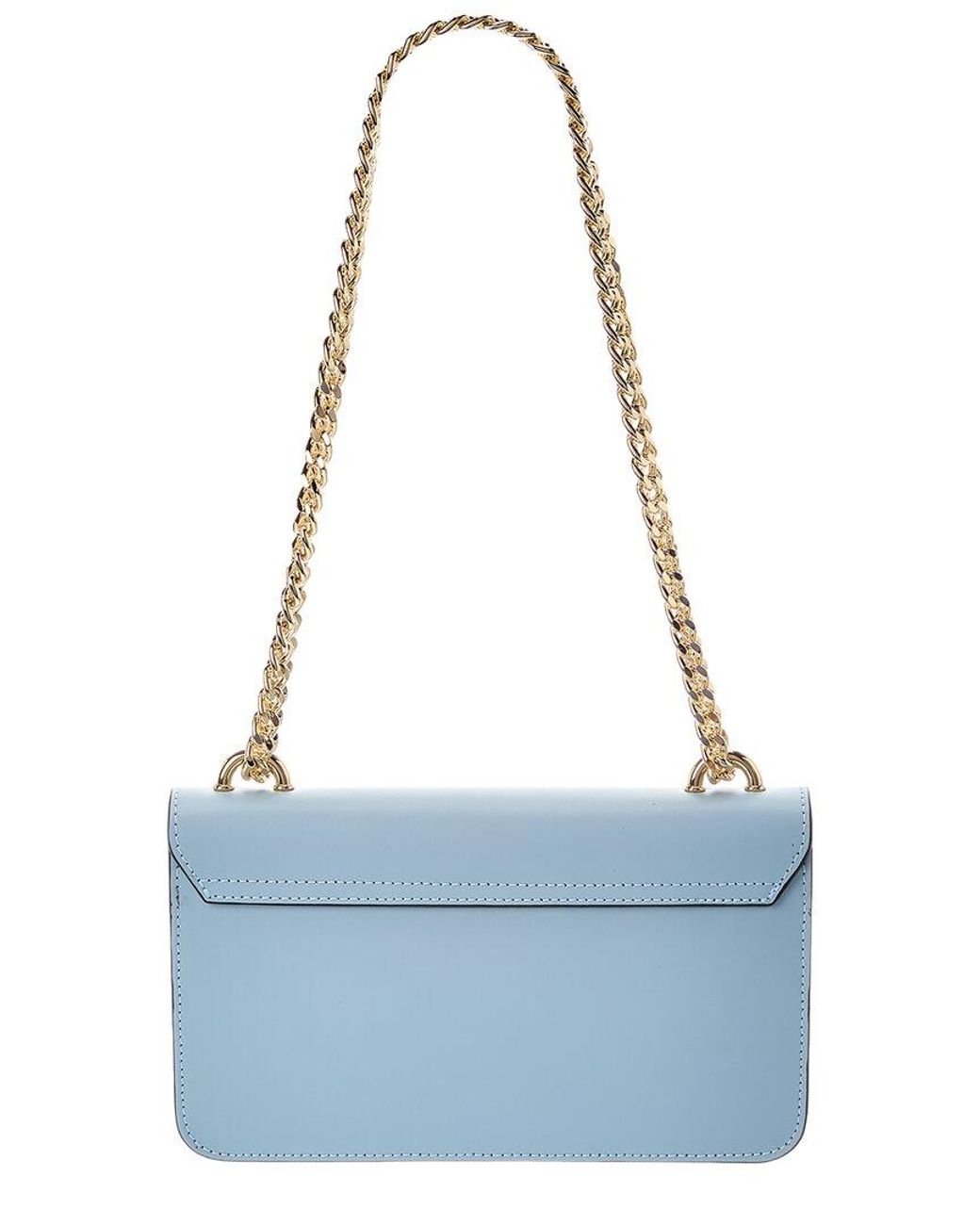 Italian Leather Blue Tess Leather Crossbody Bag