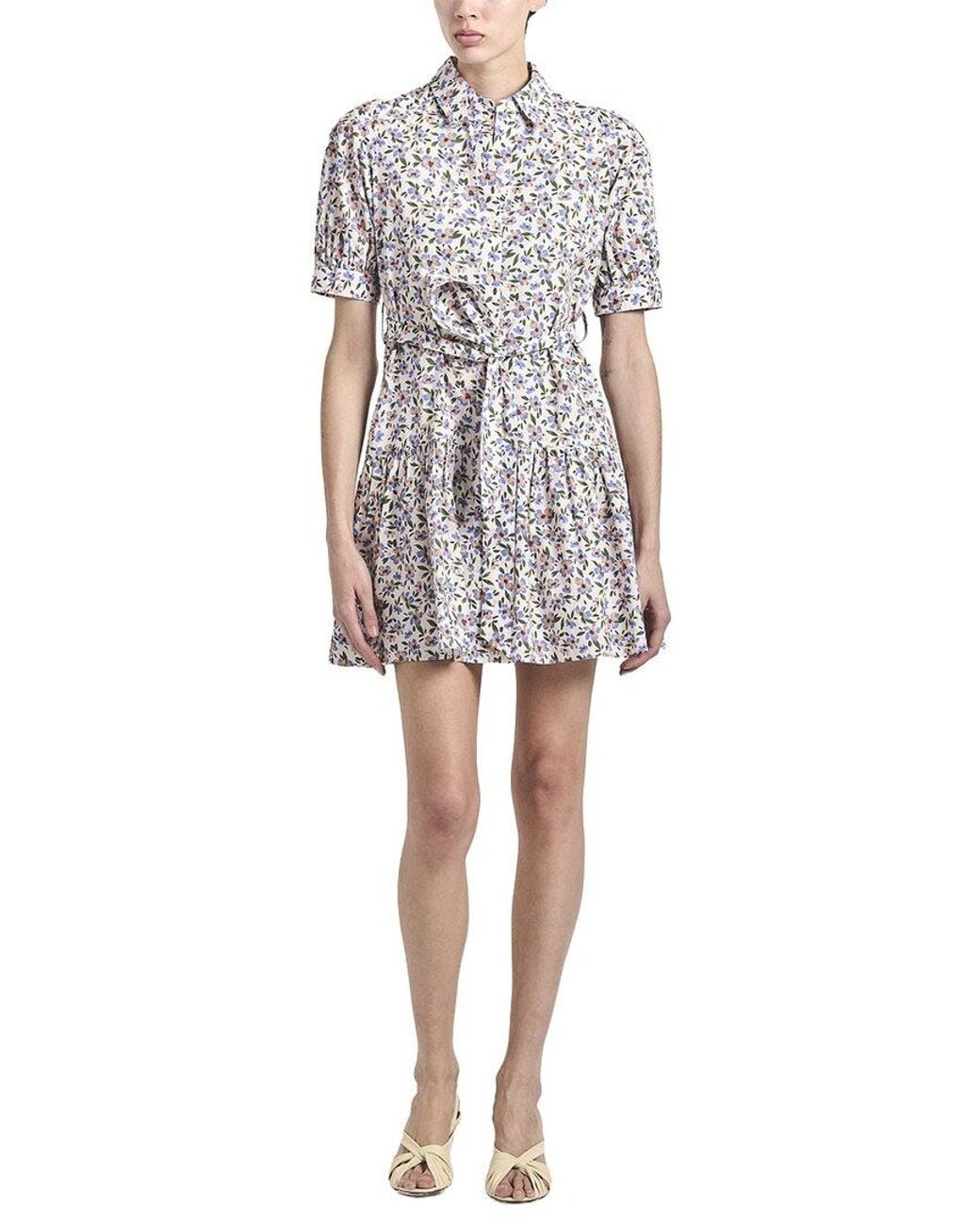 10 Crosby Derek Lam White Luma A-Line Shirt Dress