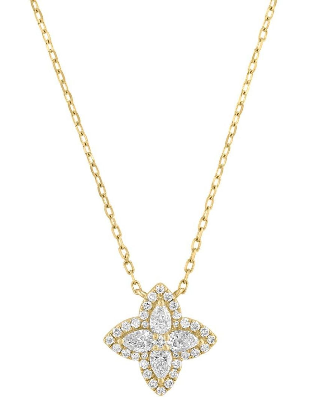 Effy Fine Jewelry Metallic 14K 0.60 Ct. Tw. Lab-Grown Diamond Necklace