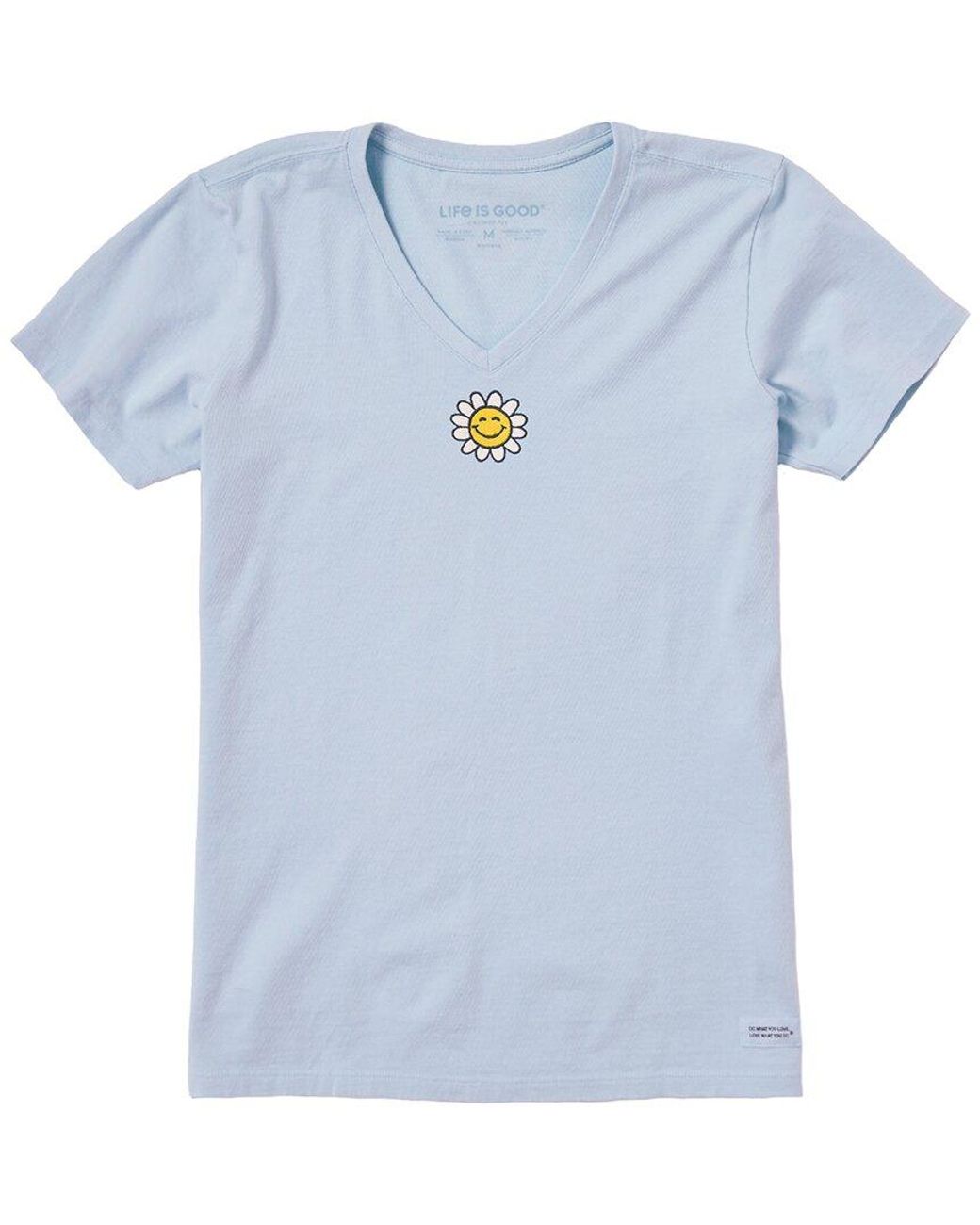 Life Is Good. Blue Crusher V-Neck T-Shirt