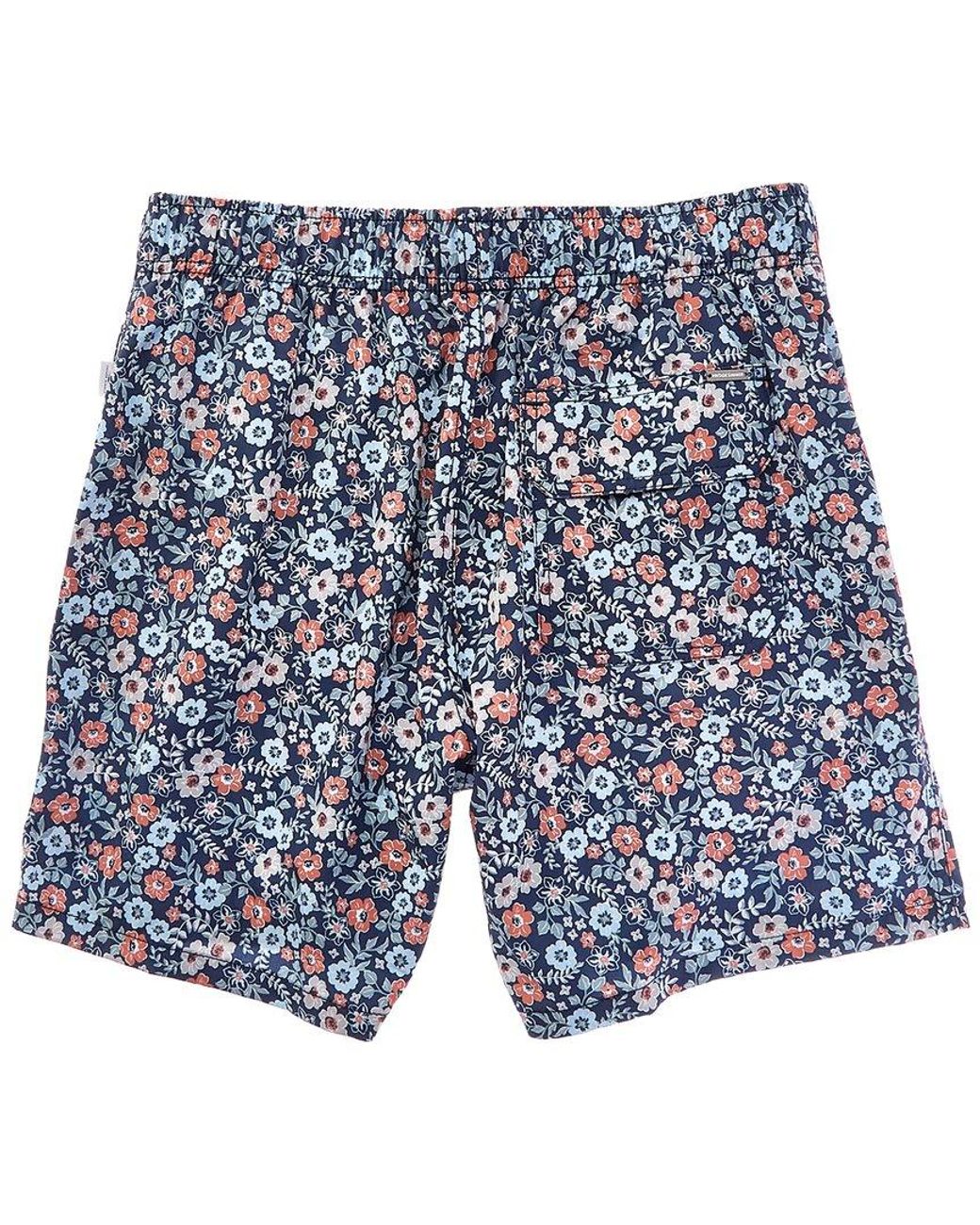 Vintage Summer Blue Printed Swim Short for men