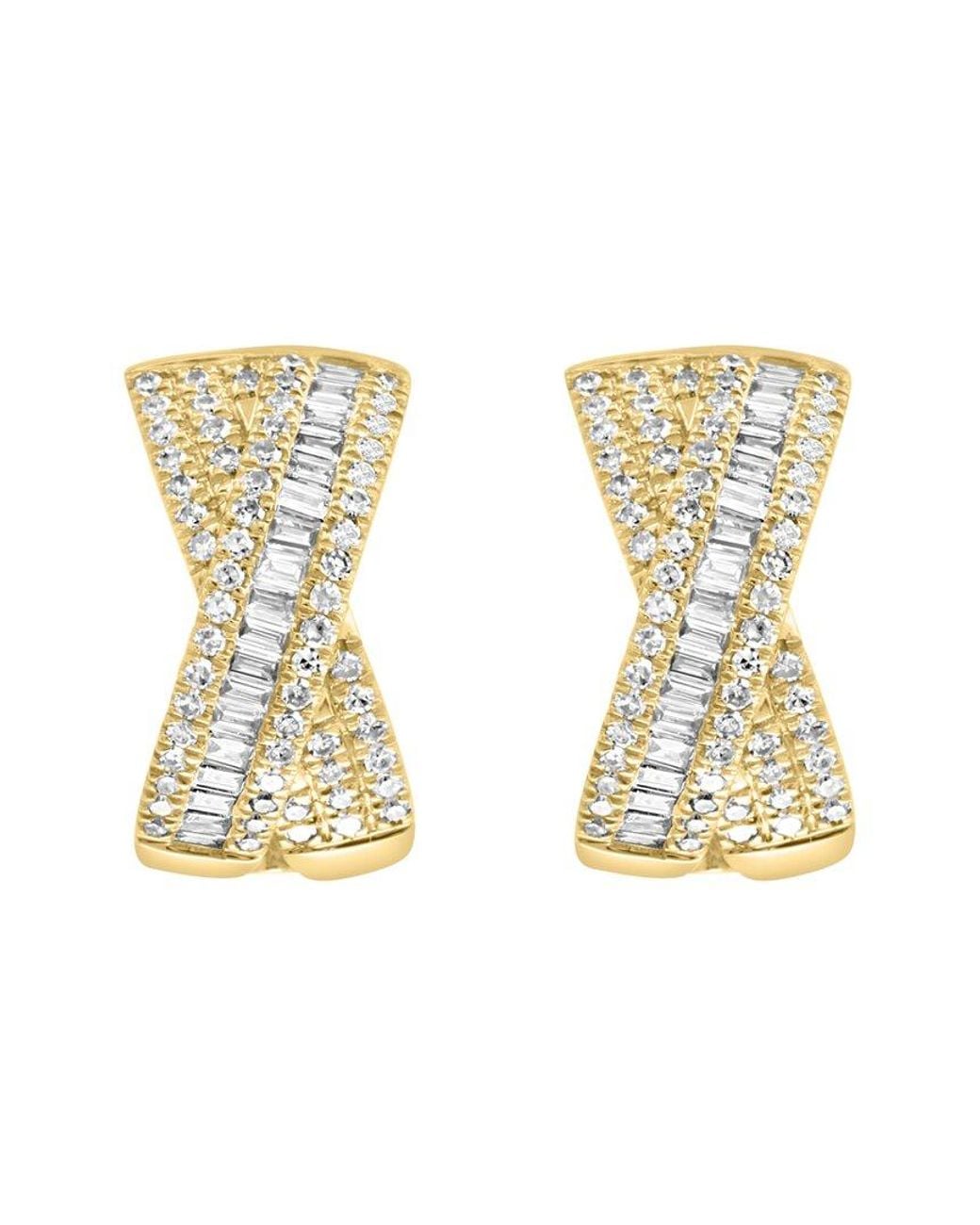 Effy Fine Jewelry Metallic 14K 0.60 Ct. Tw. Diamond Earrings