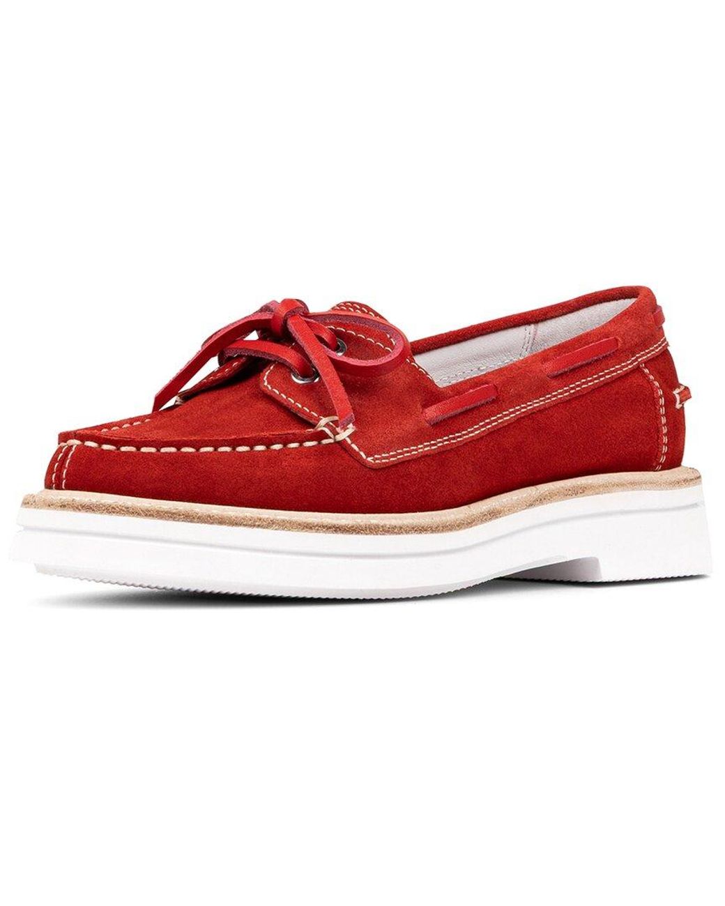 Donald J Pliner Red Lillith Leather Loafer