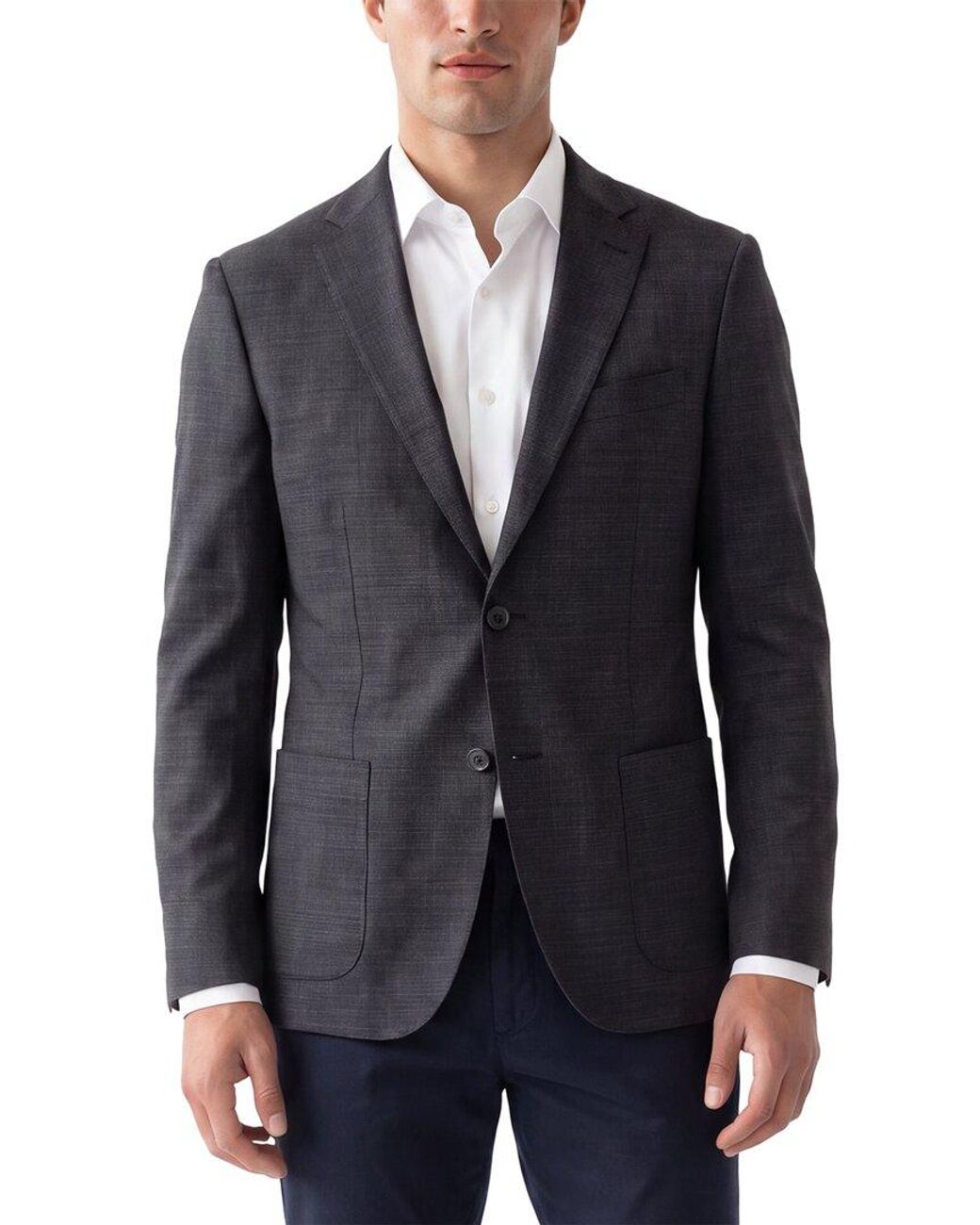Corneliani Blue Cc Collection Virgin Wool Blazer for men