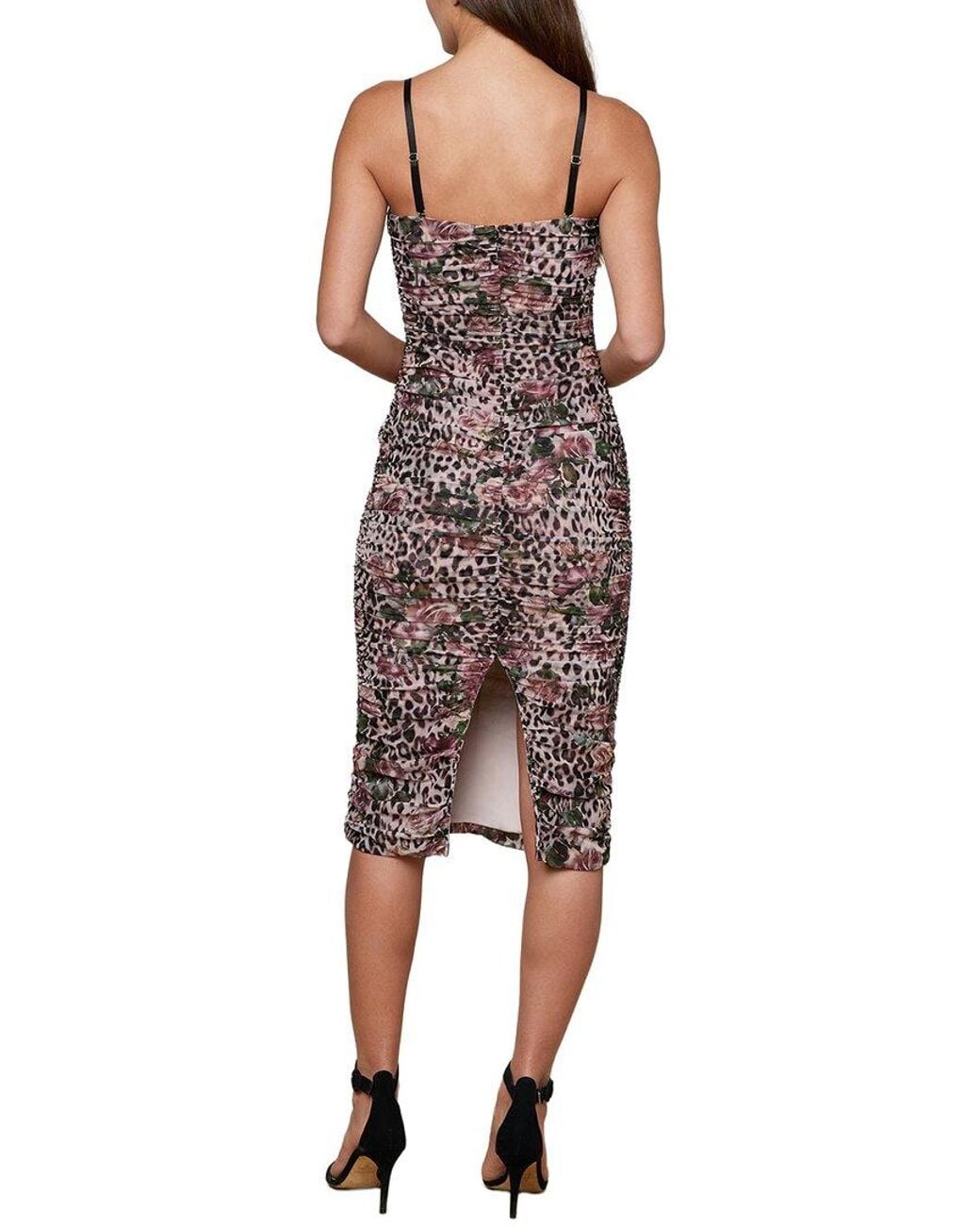 Red Rose Hook Rack L'Agence Caprice Strapless Midi Dress in Red | Lyst