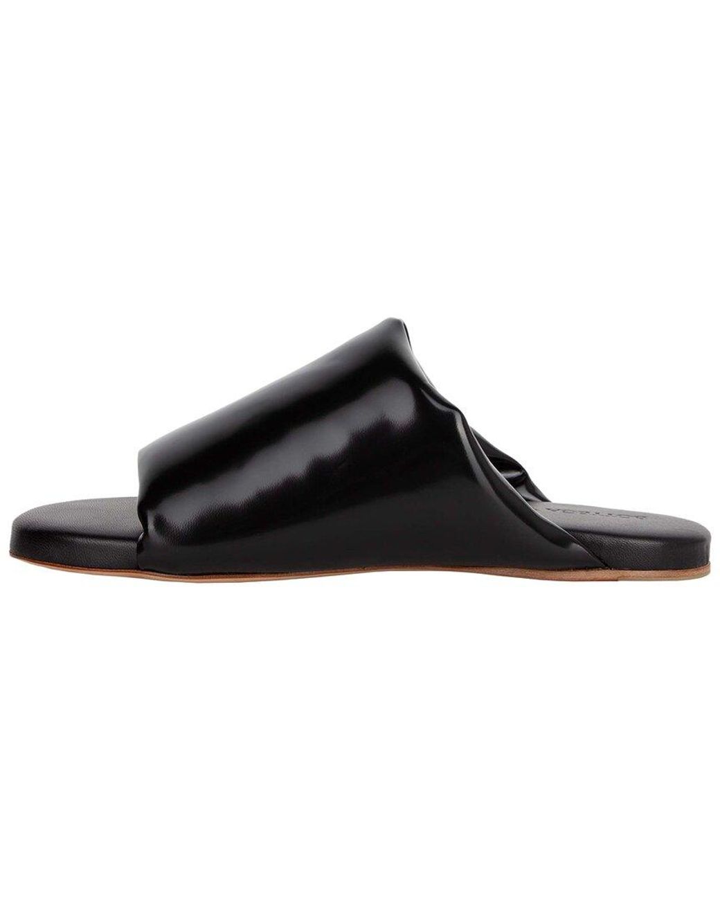 Bottega Veneta Black Lambskin Cushion Slide (Authentic Pre-Loved)