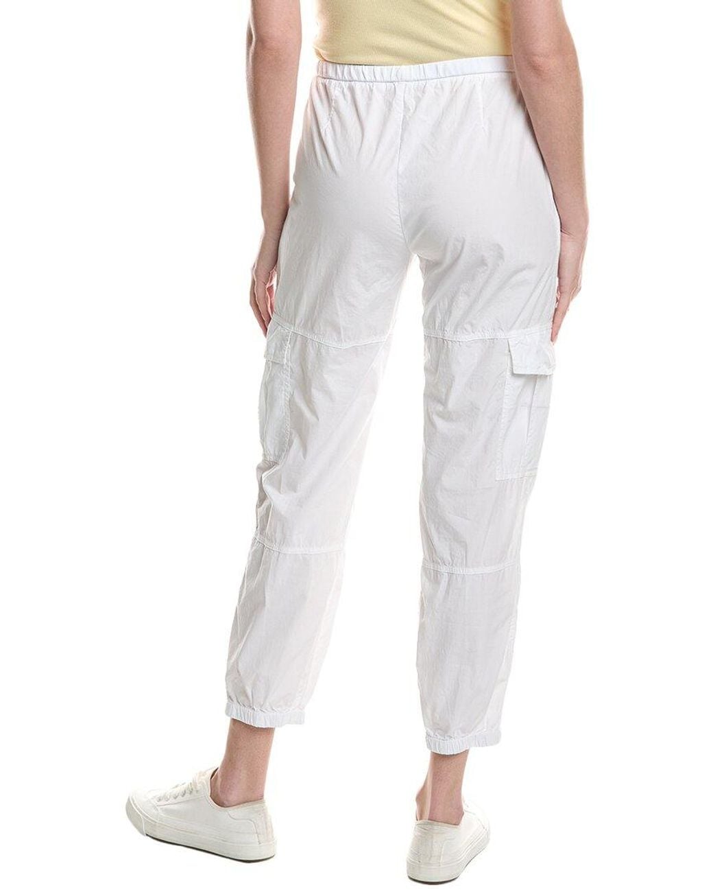 James Perse White Poplin Cargo Pant